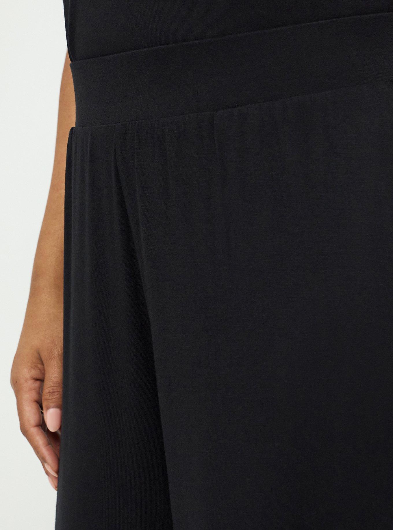 Super Soft Pull-On Wide Leg Pant, DEEP BLACK, alternate