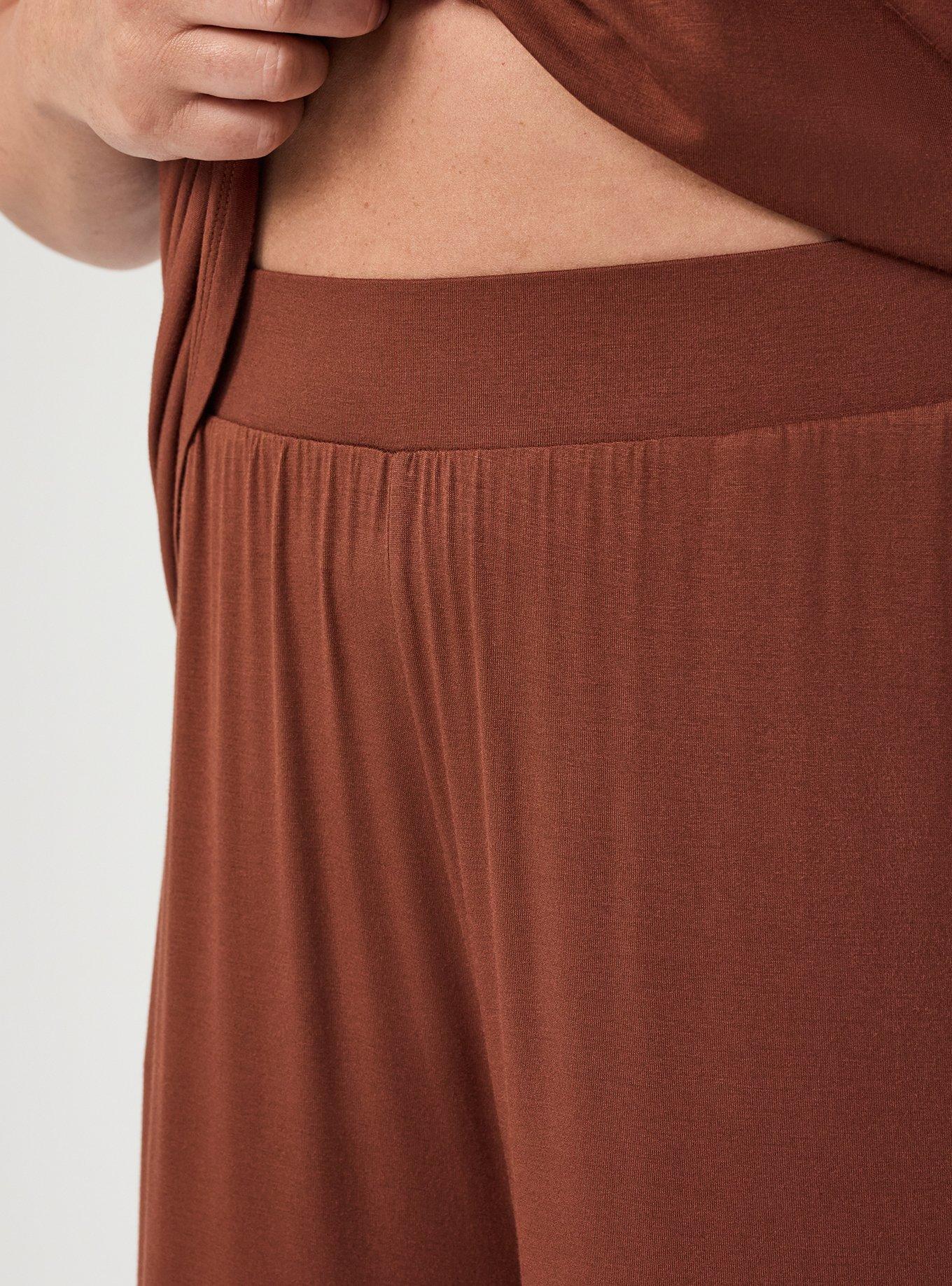 Super Soft Pull-On Wide Leg Pant, CAPPUCCINO, alternate