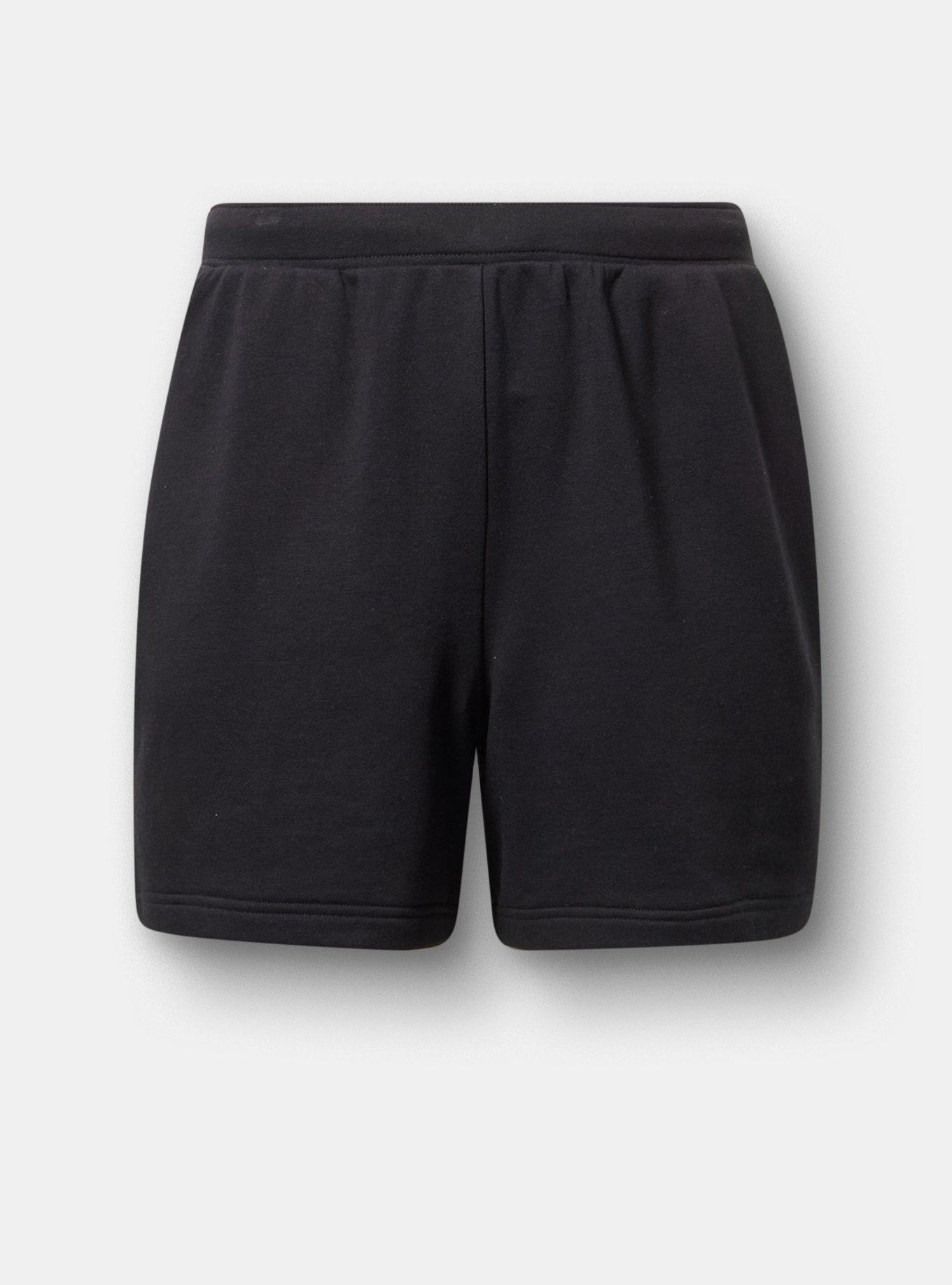 French Terry Pull-On Short, DEEP BLACK, hi-res