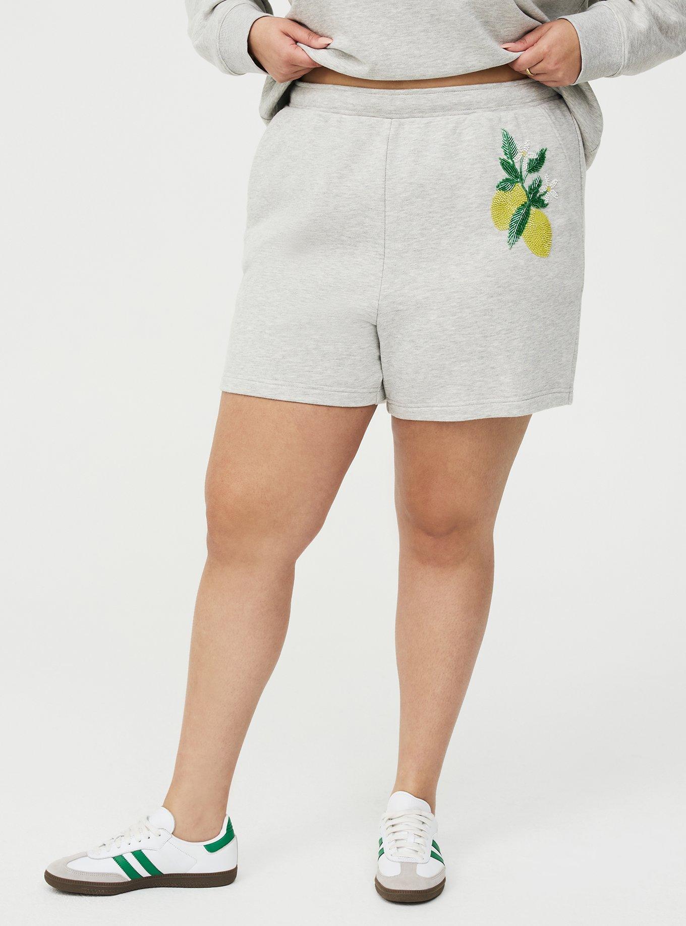 French Terry Pull-On Short, LIGHT HEATHER GRAY, alternate