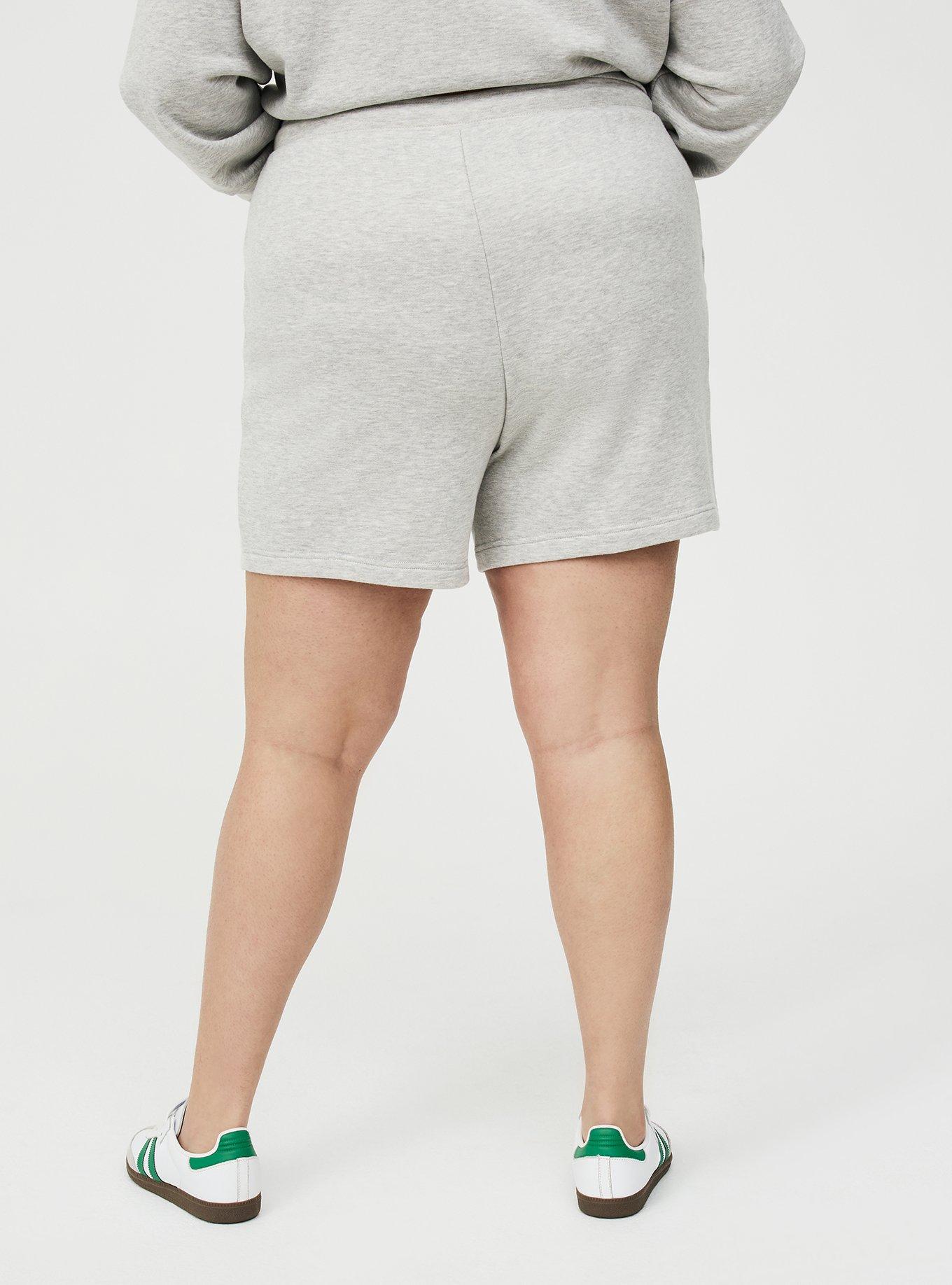 French Terry Pull-On Short, LIGHT HEATHER GRAY, alternate