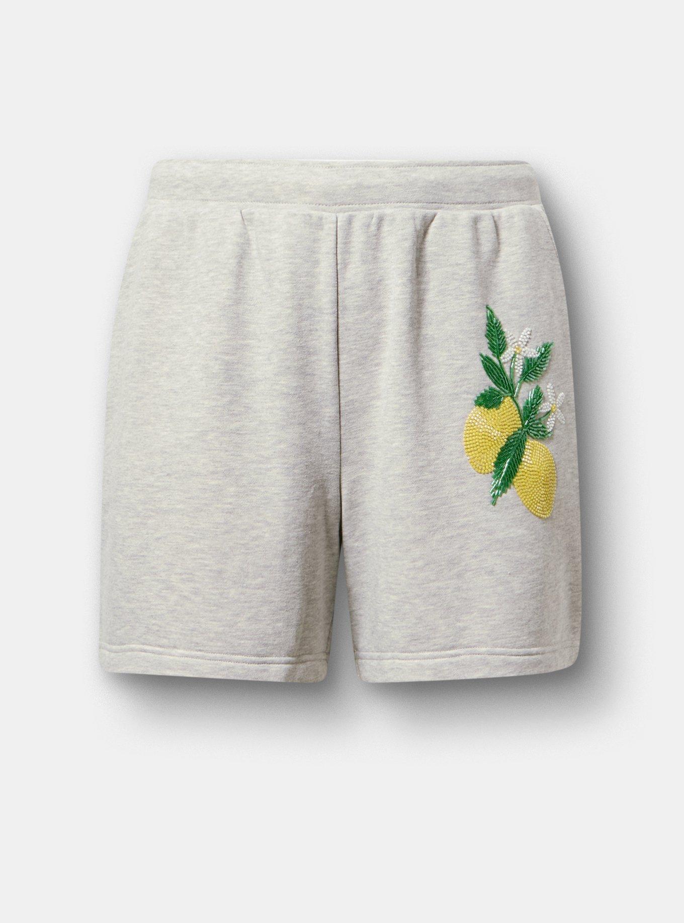 French Terry Pull-On Short, LIGHT HEATHER GRAY, hi-res