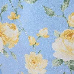 French Terry Pull-On Short, ROMANCE FLORAL BLUE, swatch