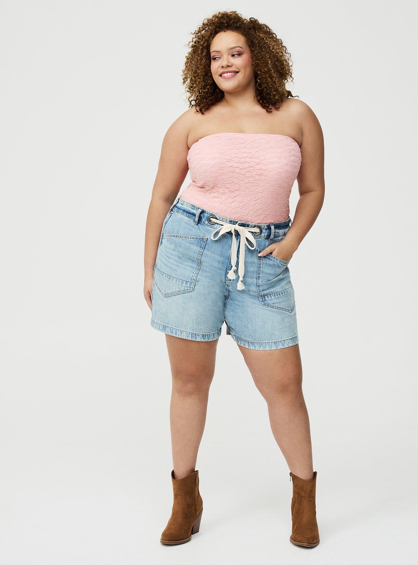 Lace Tube Top, SILVER PINK, alternate