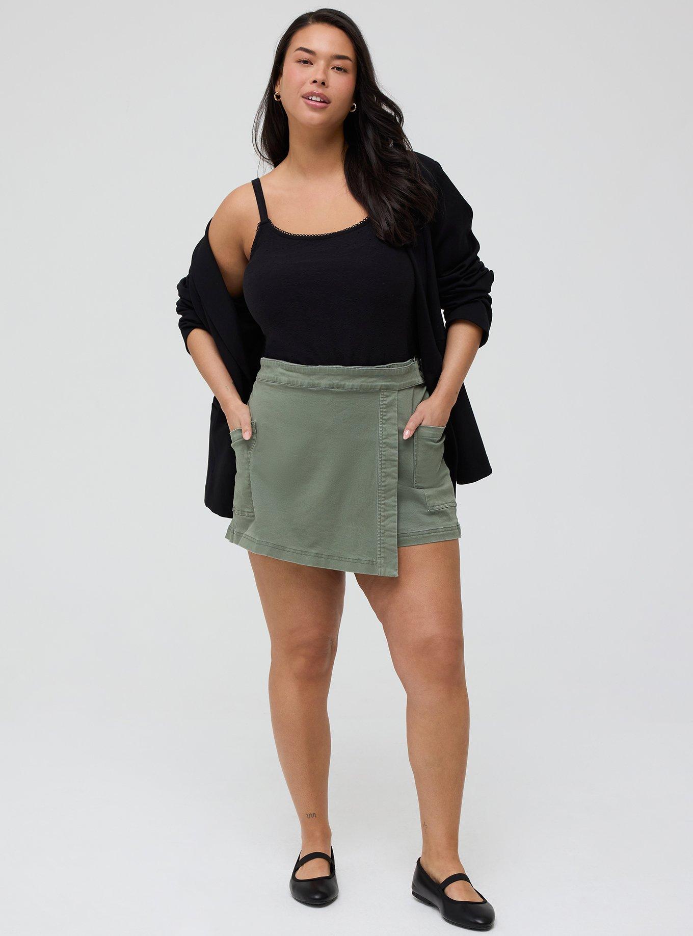 Cotton Stretch Eyelet Cami, DEEP BLACK, alternate