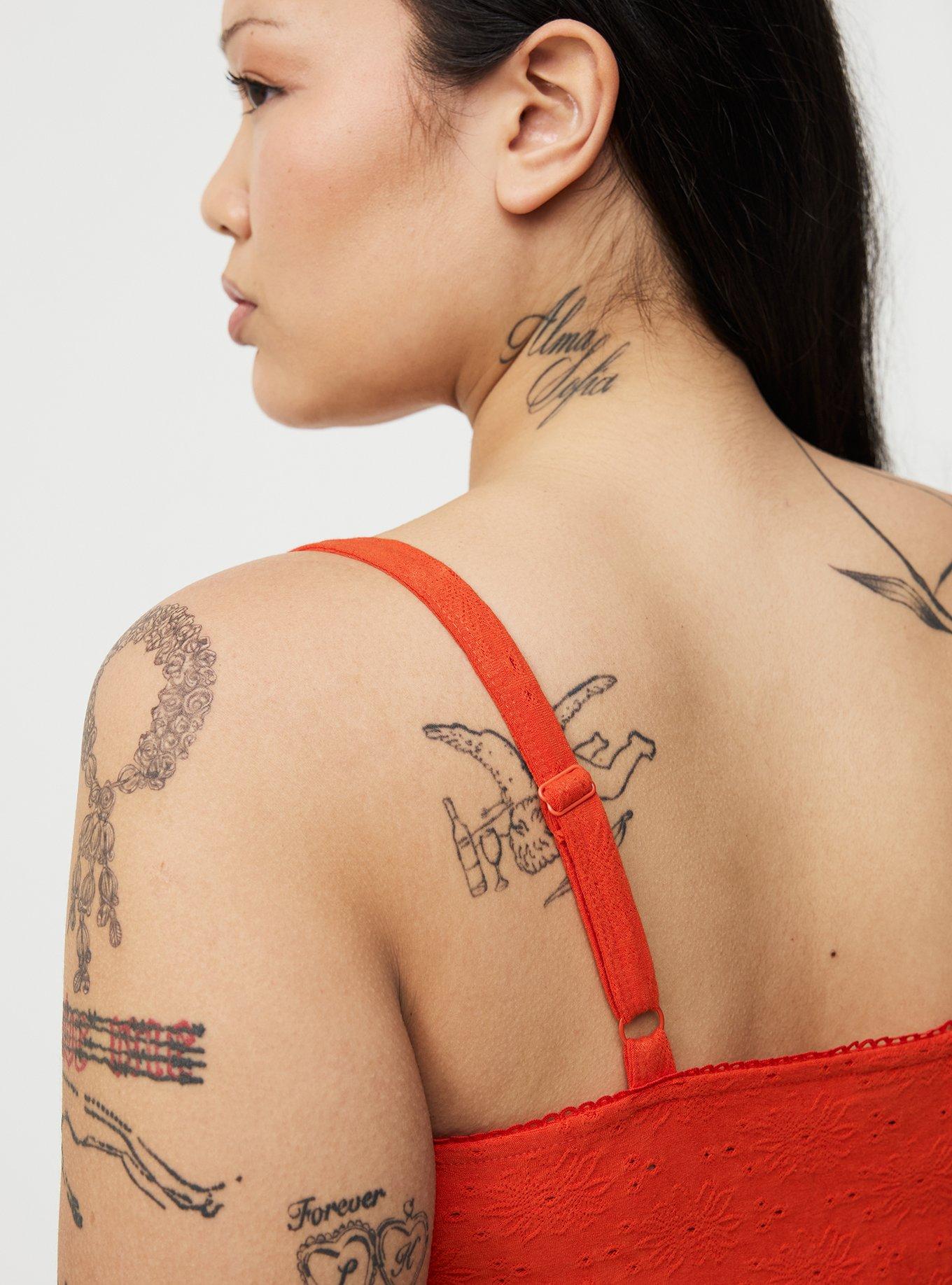 Cotton Stretch Eyelet Cami, PUREED PUMPKIN, alternate