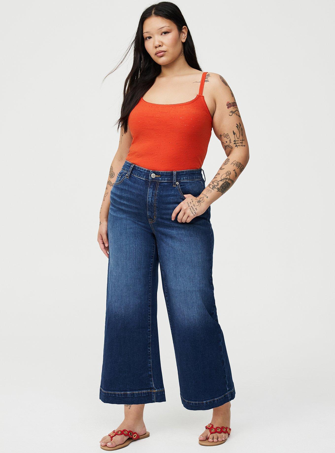 Cotton Stretch Eyelet Cami, PUREED PUMPKIN, alternate