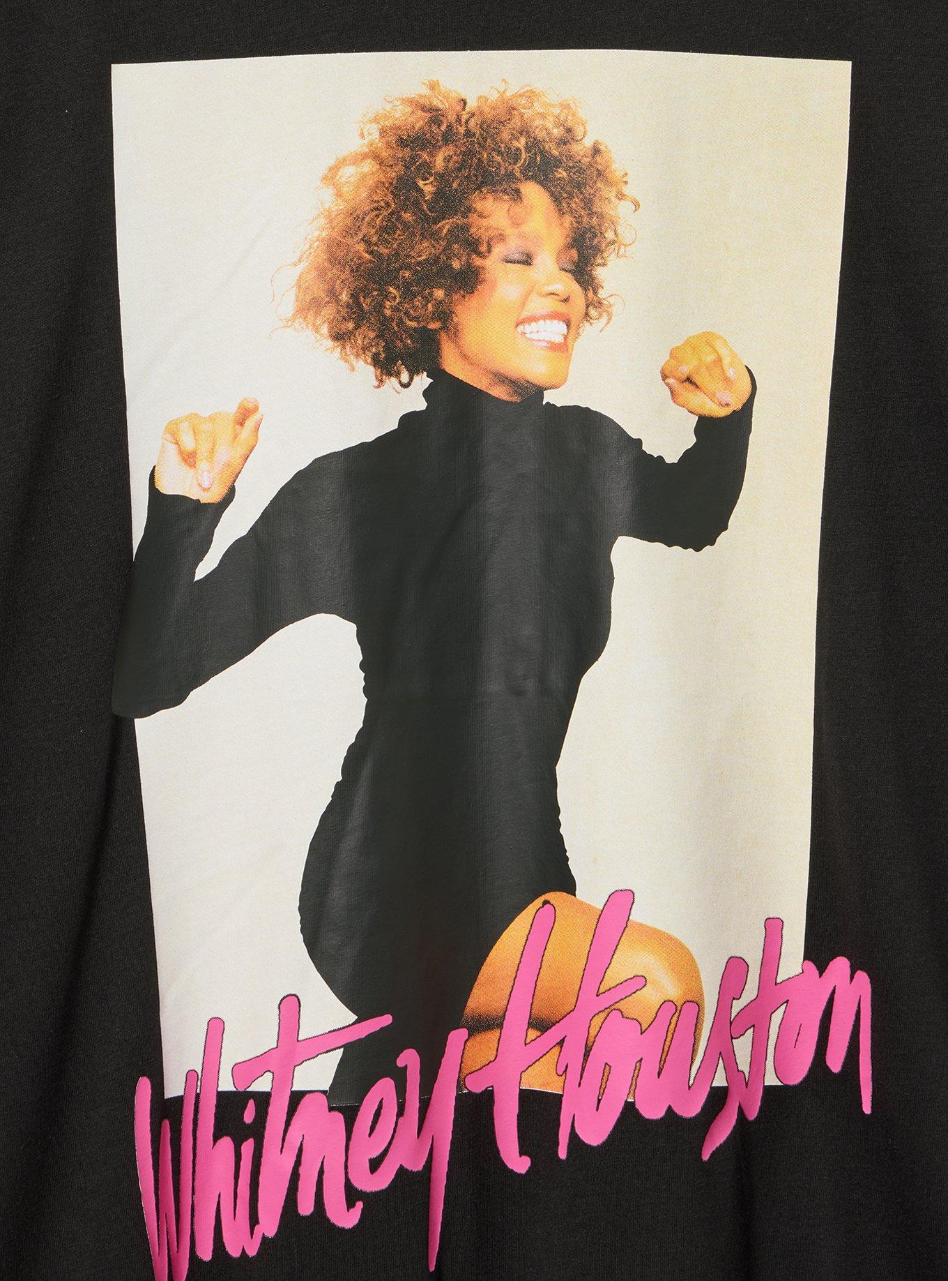 Whitney Houston Relaxed Cotton Tee, WHITNEY HOUSTON DEEP BLACK, alternate