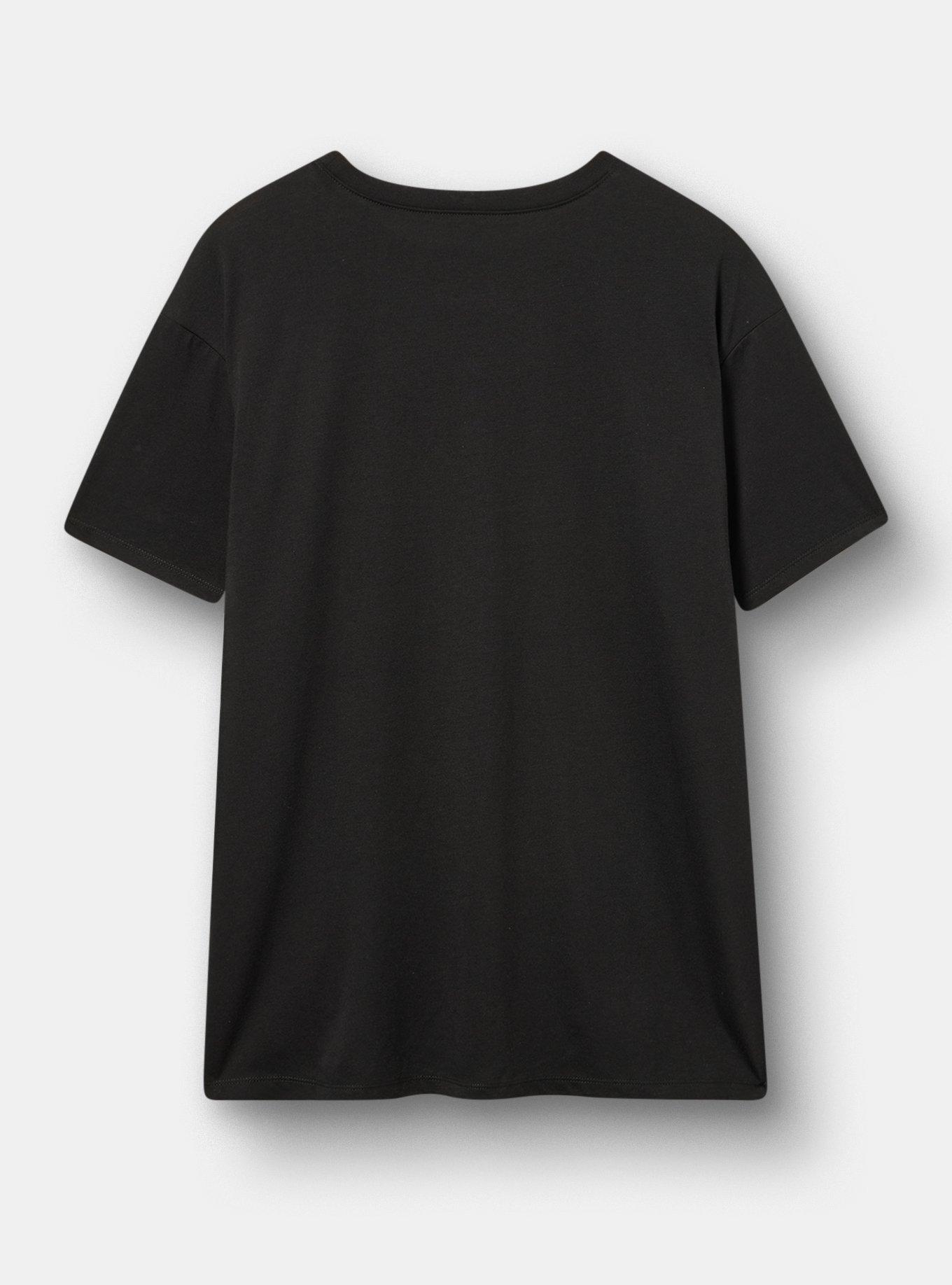 Whitney Houston Relaxed Cotton Tee, WHITNEY HOUSTON DEEP BLACK, alternate