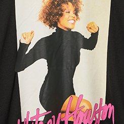Whitney Houston Relaxed Cotton Tee, WHITNEY HOUSTON DEEP BLACK, swatch