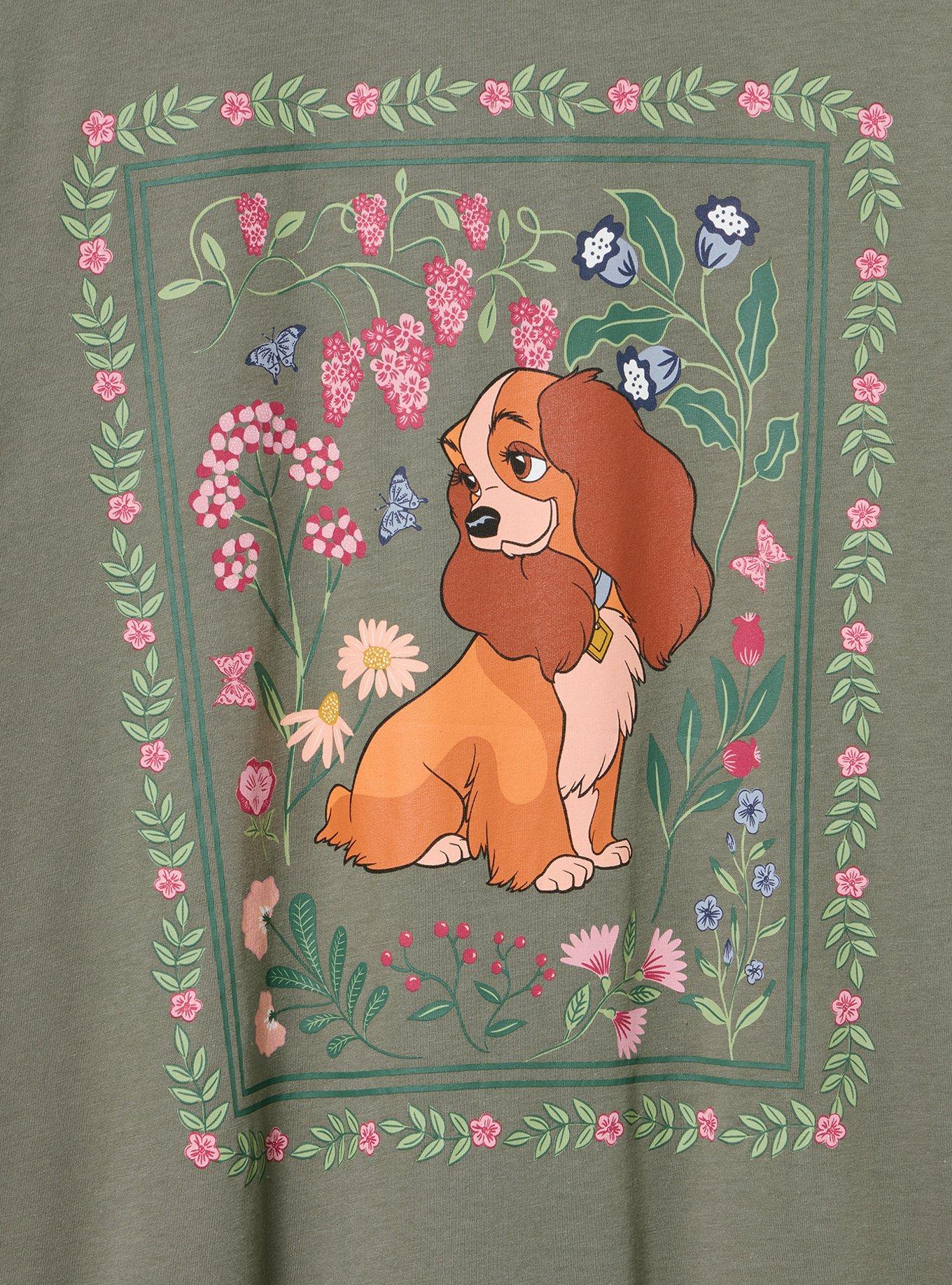 Disney Lady & The Tramp Classic Cotton Crew Tee, LADY AND THE TRAMP AGAVE GREEN, alternate