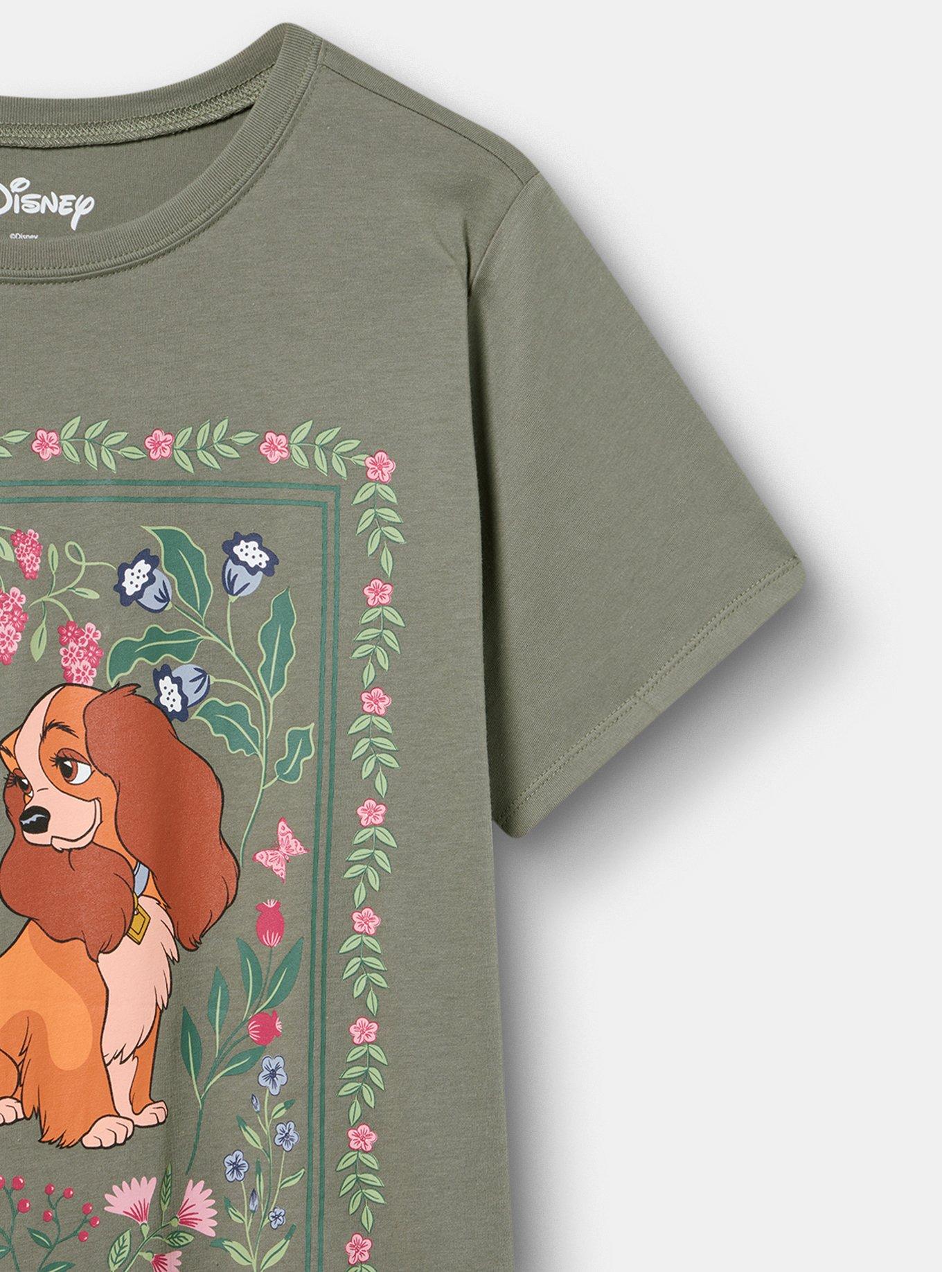 Disney Lady & The Tramp Classic Cotton Crew Tee, LADY AND THE TRAMP AGAVE GREEN, alternate