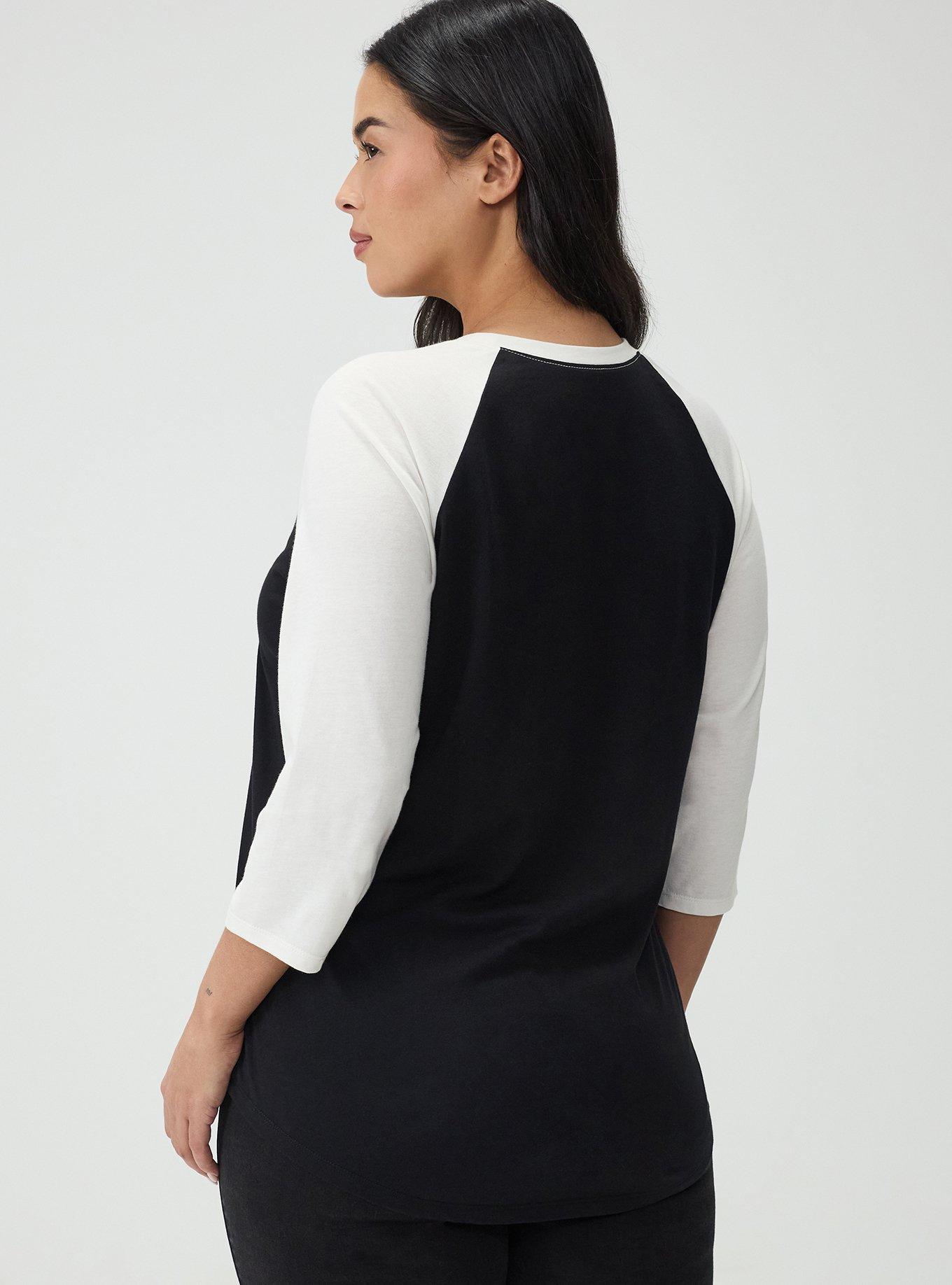 The Rolling Stones Cotton Jersey 3/4 Sleeve Raglan Tee, THE ROLLING STONES ONLY ROCK DEEP BLACK, alternate