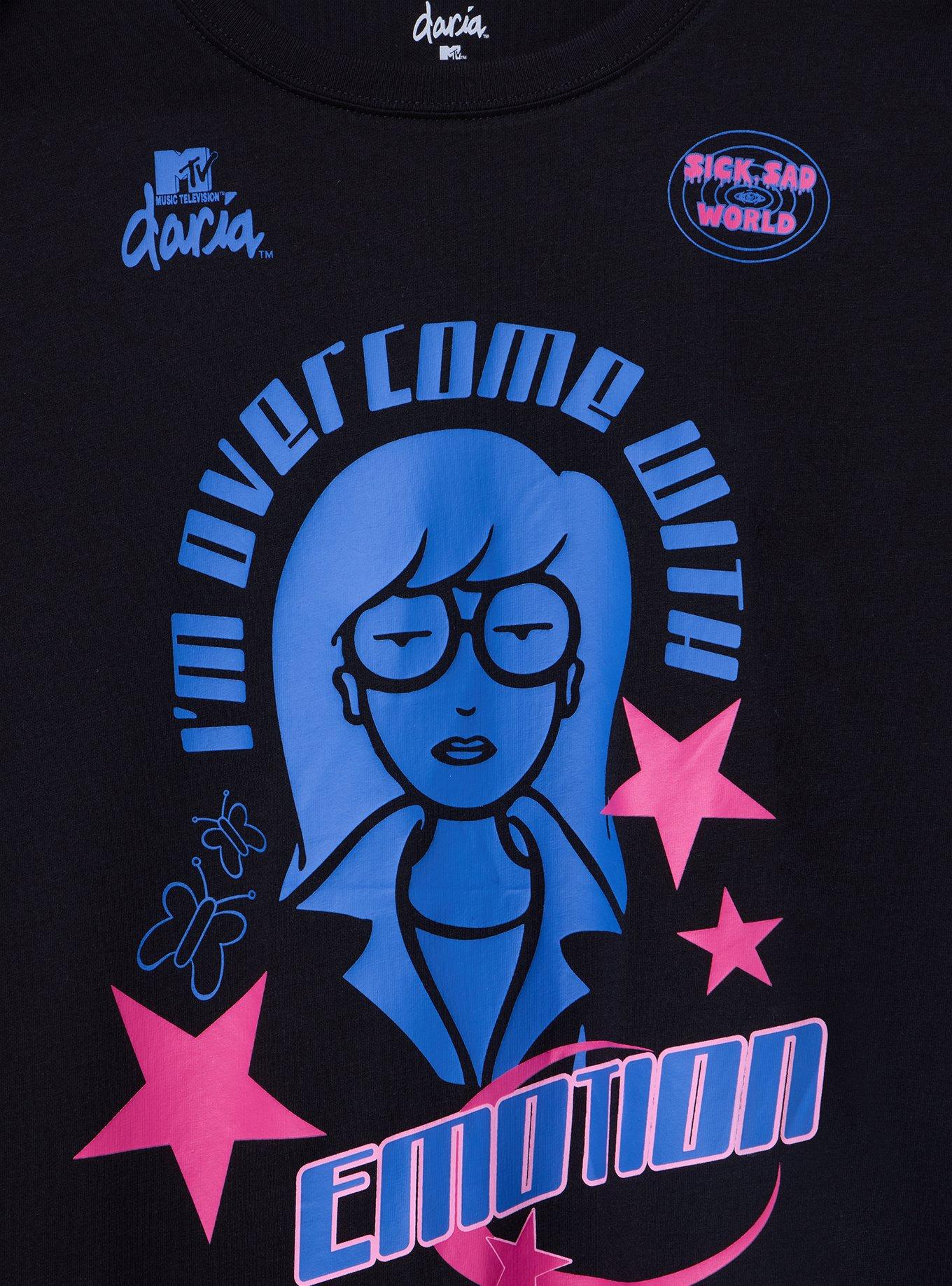 Daria Classic Cotton Jersey Crew Tee, DARIA SICK SAD WORLD DEEP BLACK, alternate