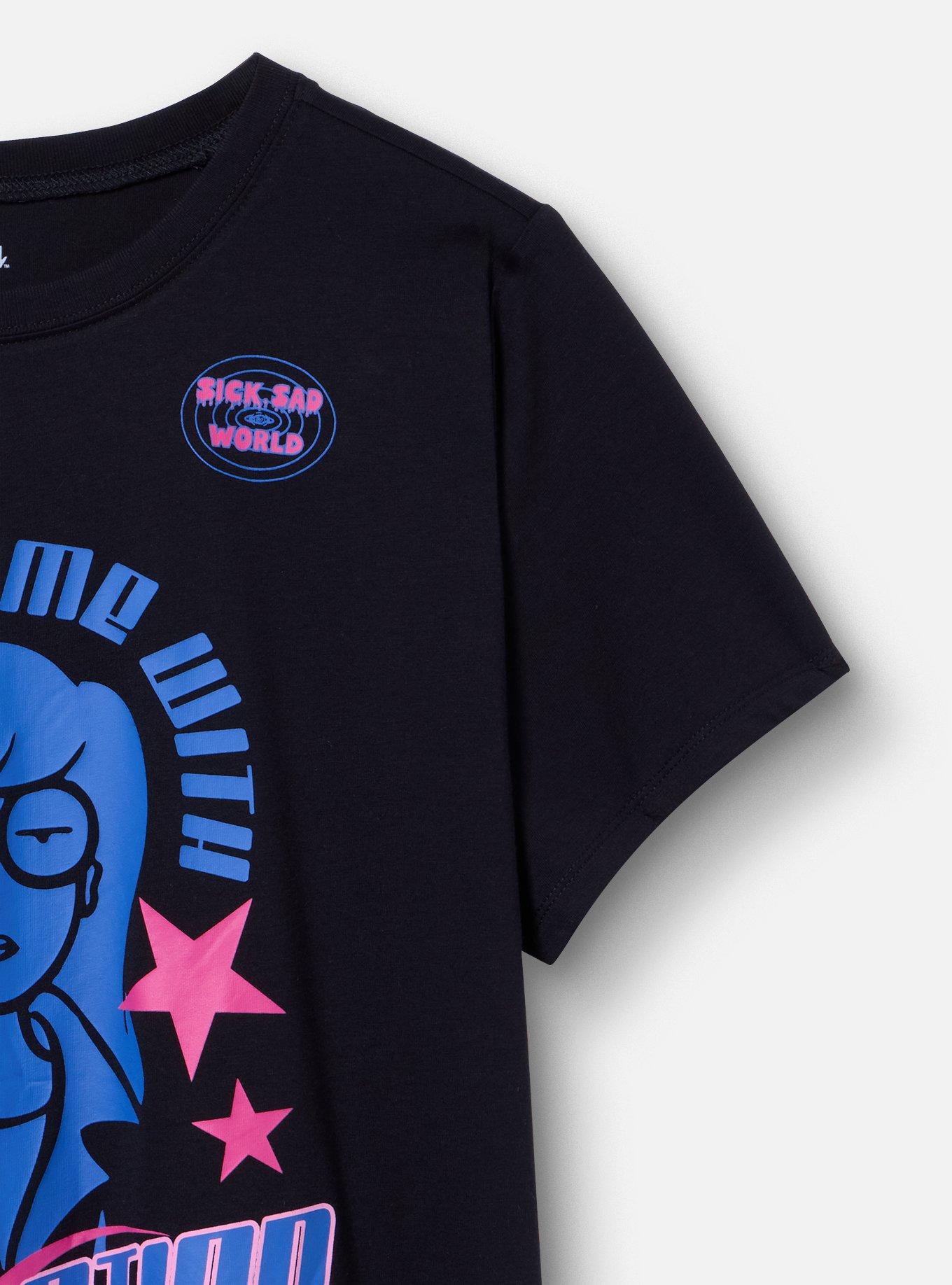 Daria Classic Cotton Jersey Crew Tee, DARIA SICK SAD WORLD DEEP BLACK, alternate