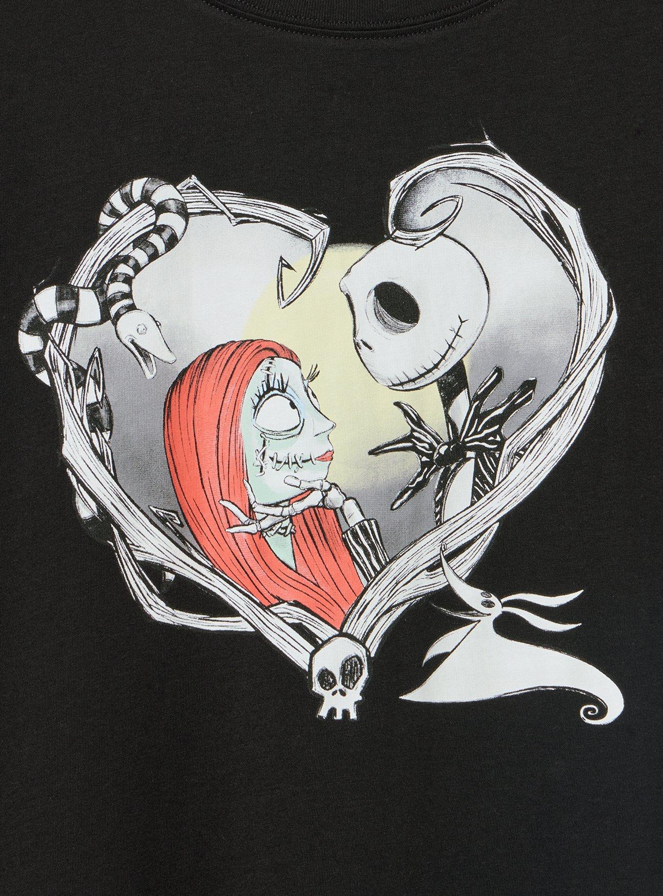 Nightmare Before Christmas Classic Cotton Tee, NIGHTMARE BEFORE CHRISTMAS HEART DEEP BLACK, alternate