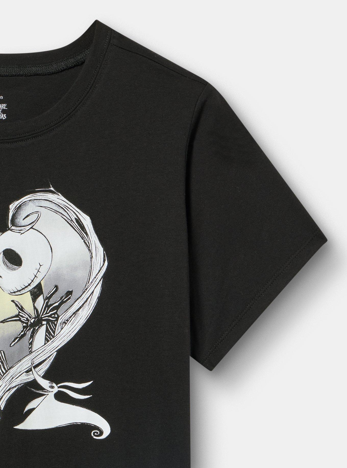 Nightmare Before Christmas Classic Cotton Tee, NIGHTMARE BEFORE CHRISTMAS HEART DEEP BLACK, alternate