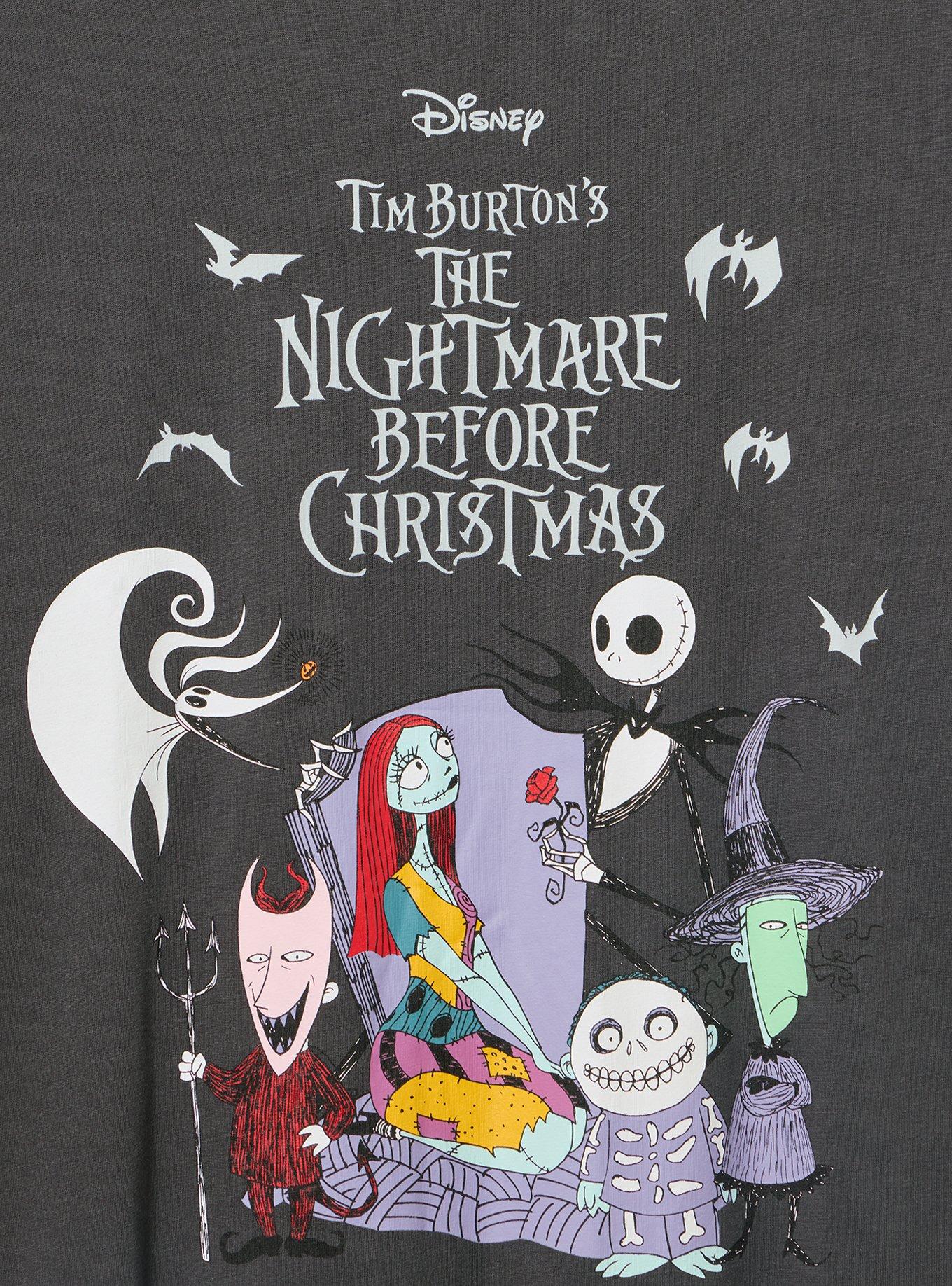 Plus Size Nightmare Before Christmas Classic Cotton Tee, THE NIGHTMARE BEFORE CHRISTMAS VINTAGE BLACK, alternate