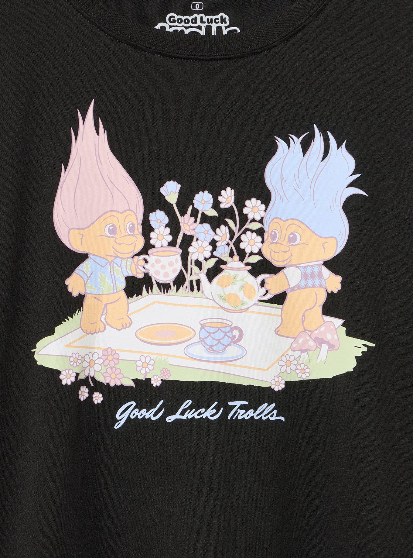 Trolls Classic Cotton Crew Tee, GOOD LUCK TROLLS DEEP BLACK, alternate