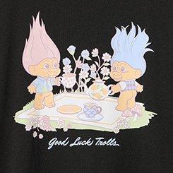 Trolls Classic Cotton Crew Tee, GOOD LUCK TROLLS DEEP BLACK, swatch