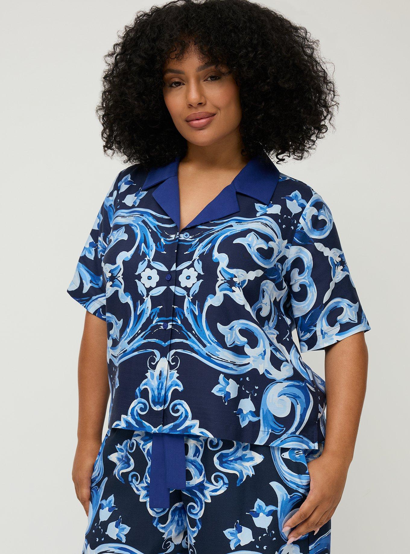 Studio Camp Shirt, GOTHIC TILE BLUE, hi-res