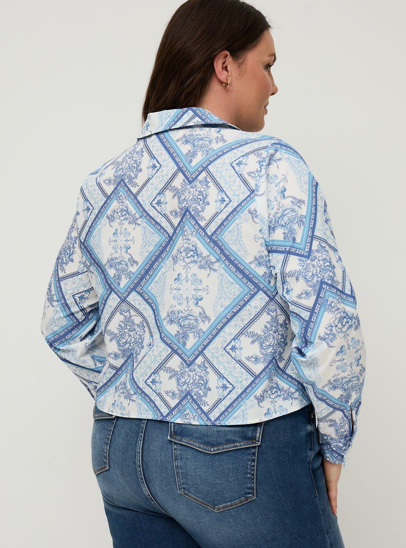 Studio Tie-Front Shirt, DUTCH PLATE WHITE, alternate