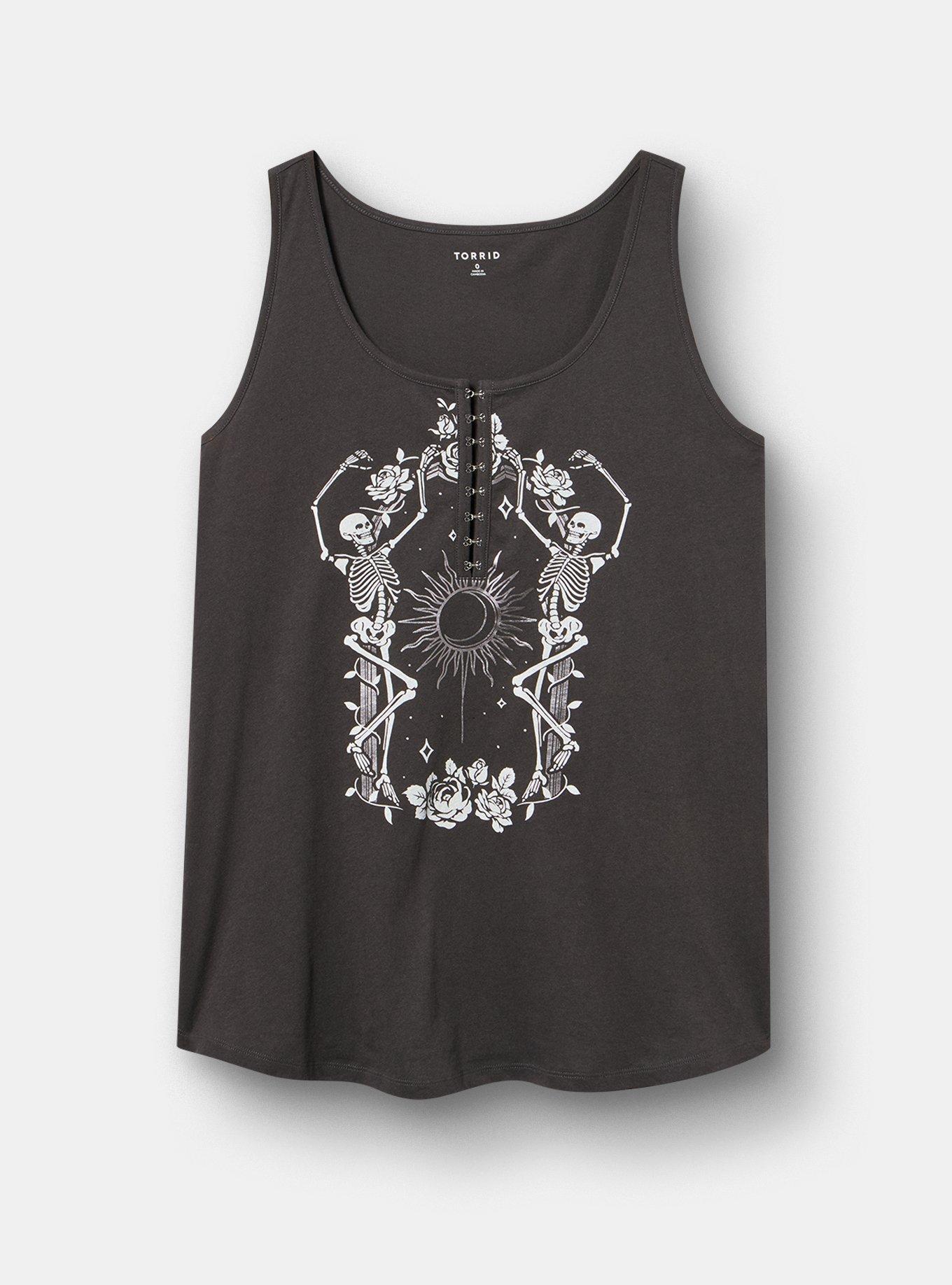 Heritage Jersey Hook & Eye Tank, CELESTIAL SKELETONS OBSIDIAN, hi-res