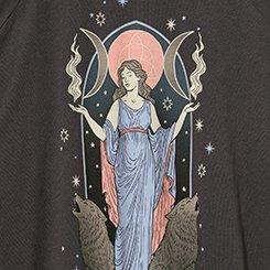 Heritage Jersey Cold Shoulder Tee, HECATE GODDESS VINTAGE BLACK, swatch