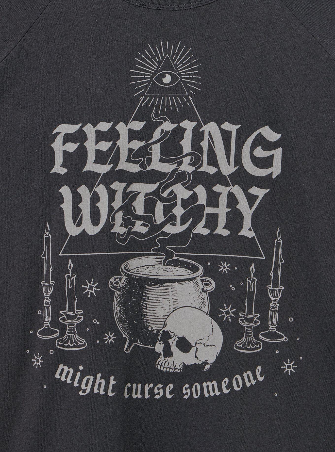 Heritage Jersey Cold Shoulder Tee, FEELING WITCHY OBSIDIAN, alternate