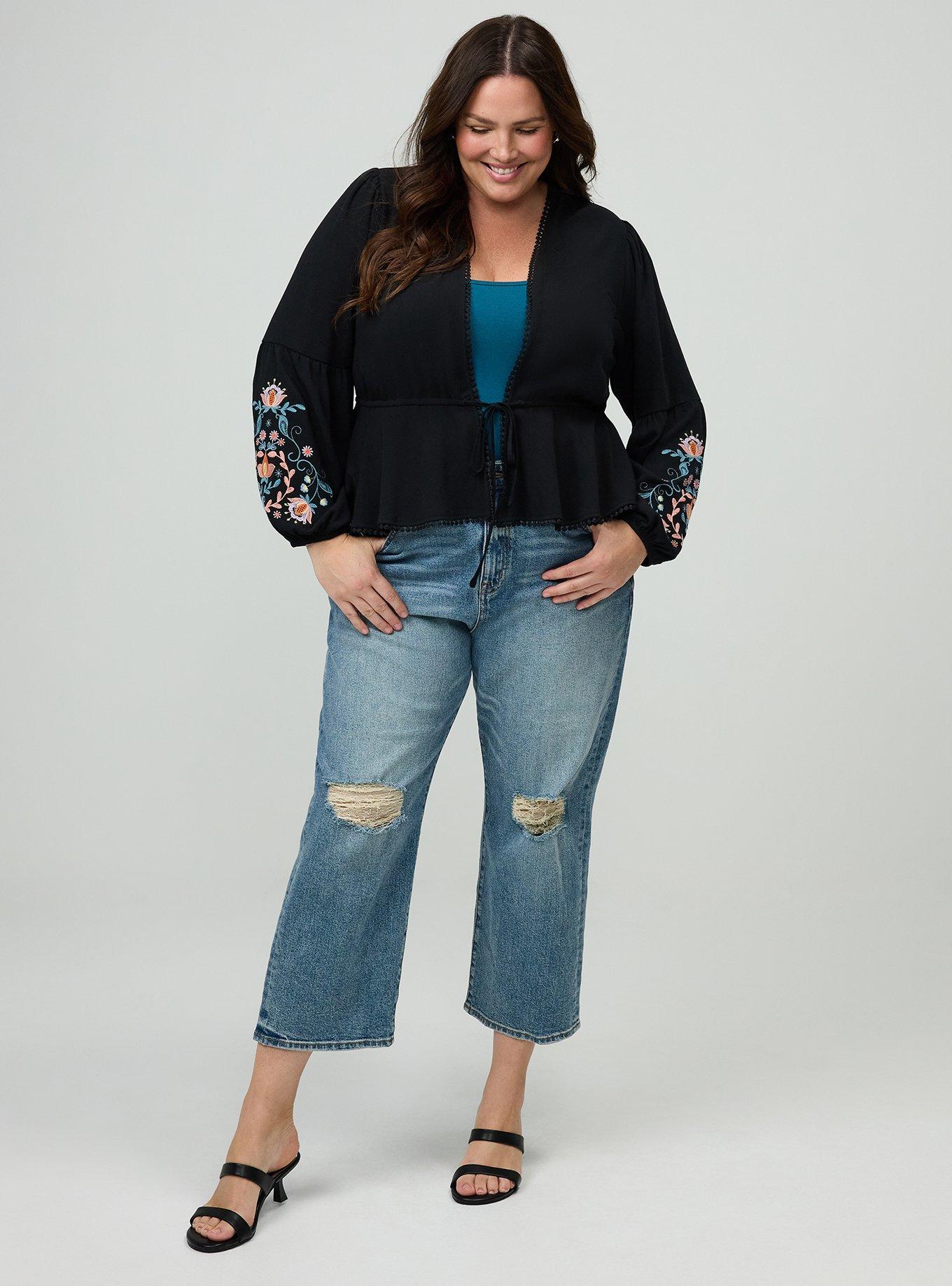 Peplum Kimono, DEEP BLACK, alternate