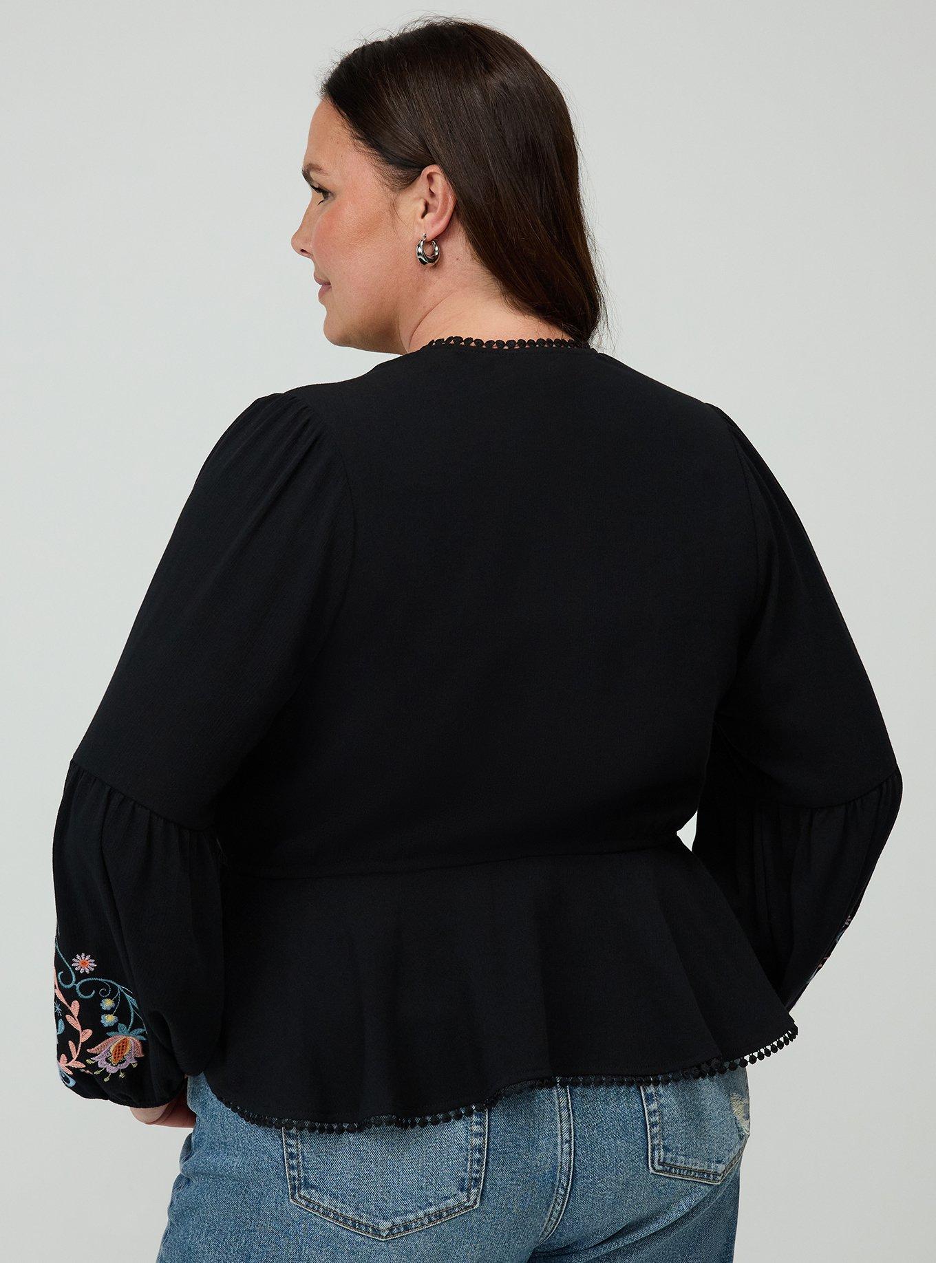 Peplum Kimono, DEEP BLACK, alternate