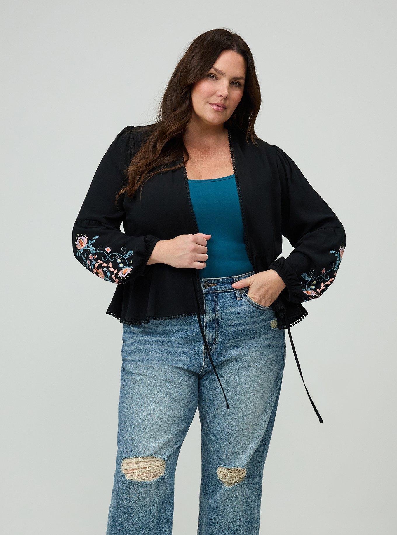Peplum Kimono, DEEP BLACK, alternate