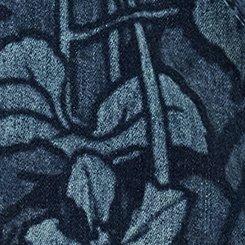 Floral Stretch Denim Jacket, LASER FLORAL, swatch