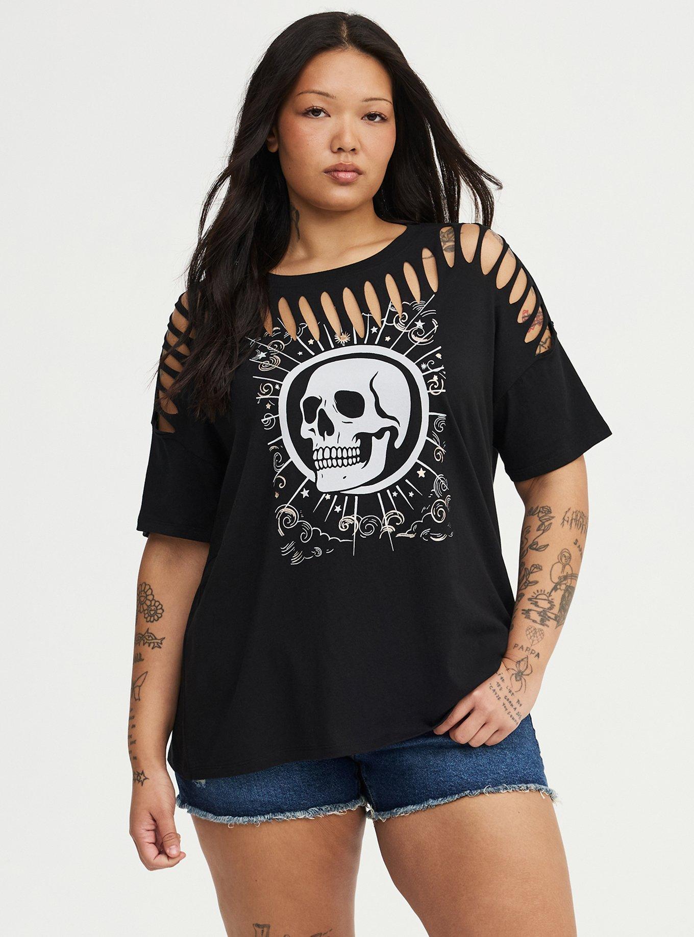 Heritage Jersey Relaxed Slash Front Tee, COSMIC SKULL DEEP BLACK, alternate