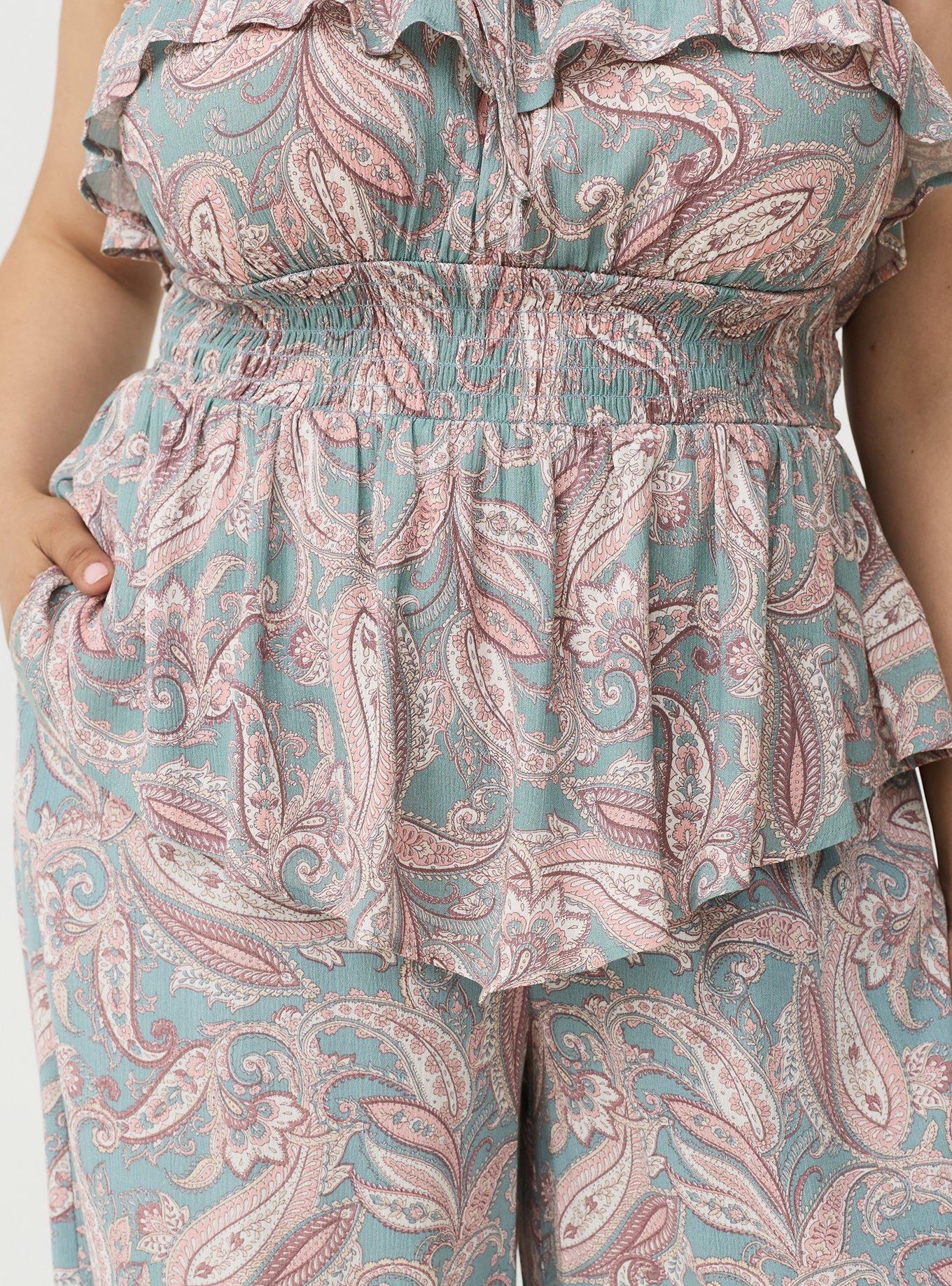 Crinkle Gauze Smocked Tube Top, FRENCH PAISLEY MULTI, alternate