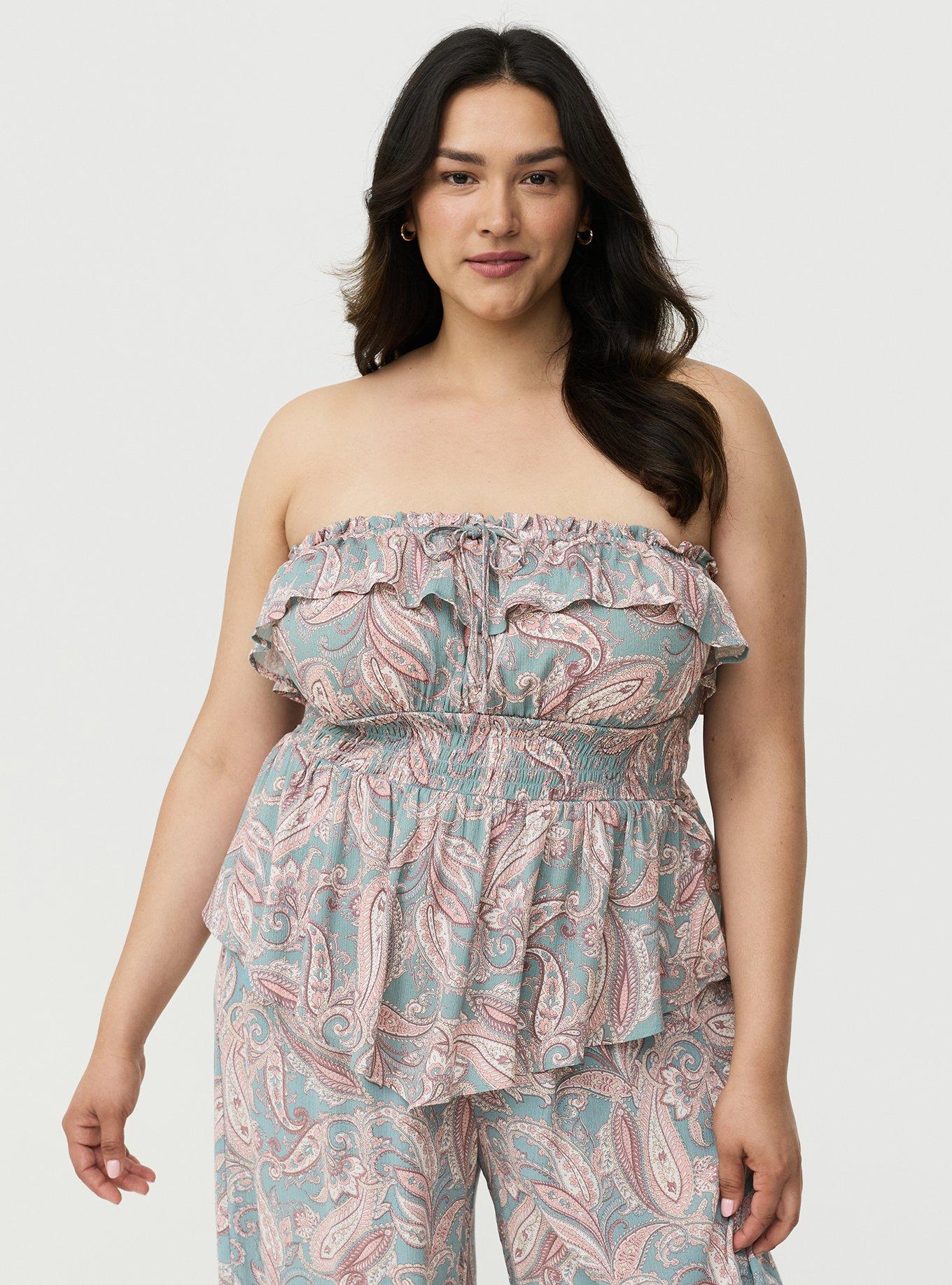 Plus Size - Crinkle Gauze Smocked Tube Top - Torrid