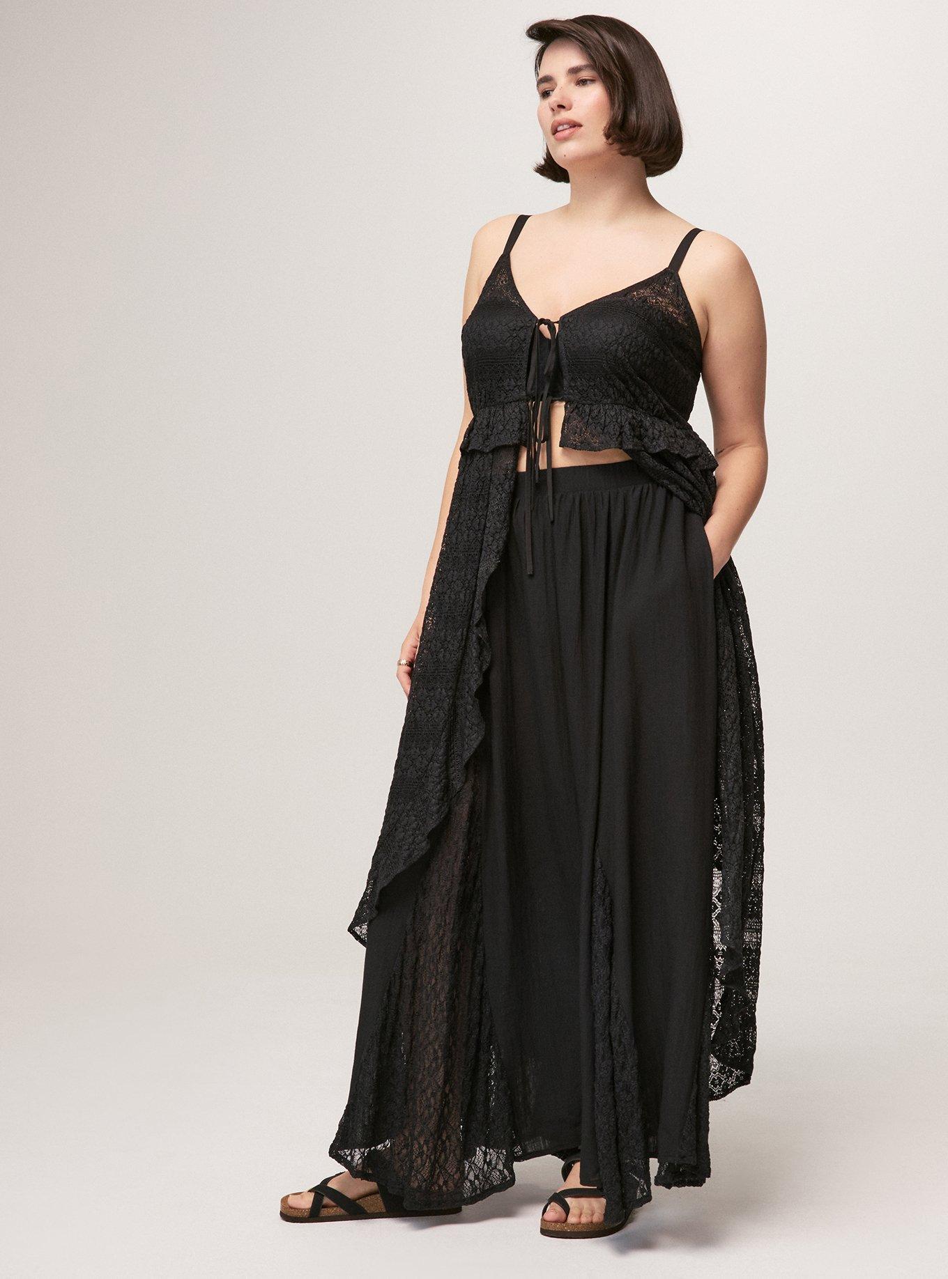Festi Lace Godet Maxi Skirt