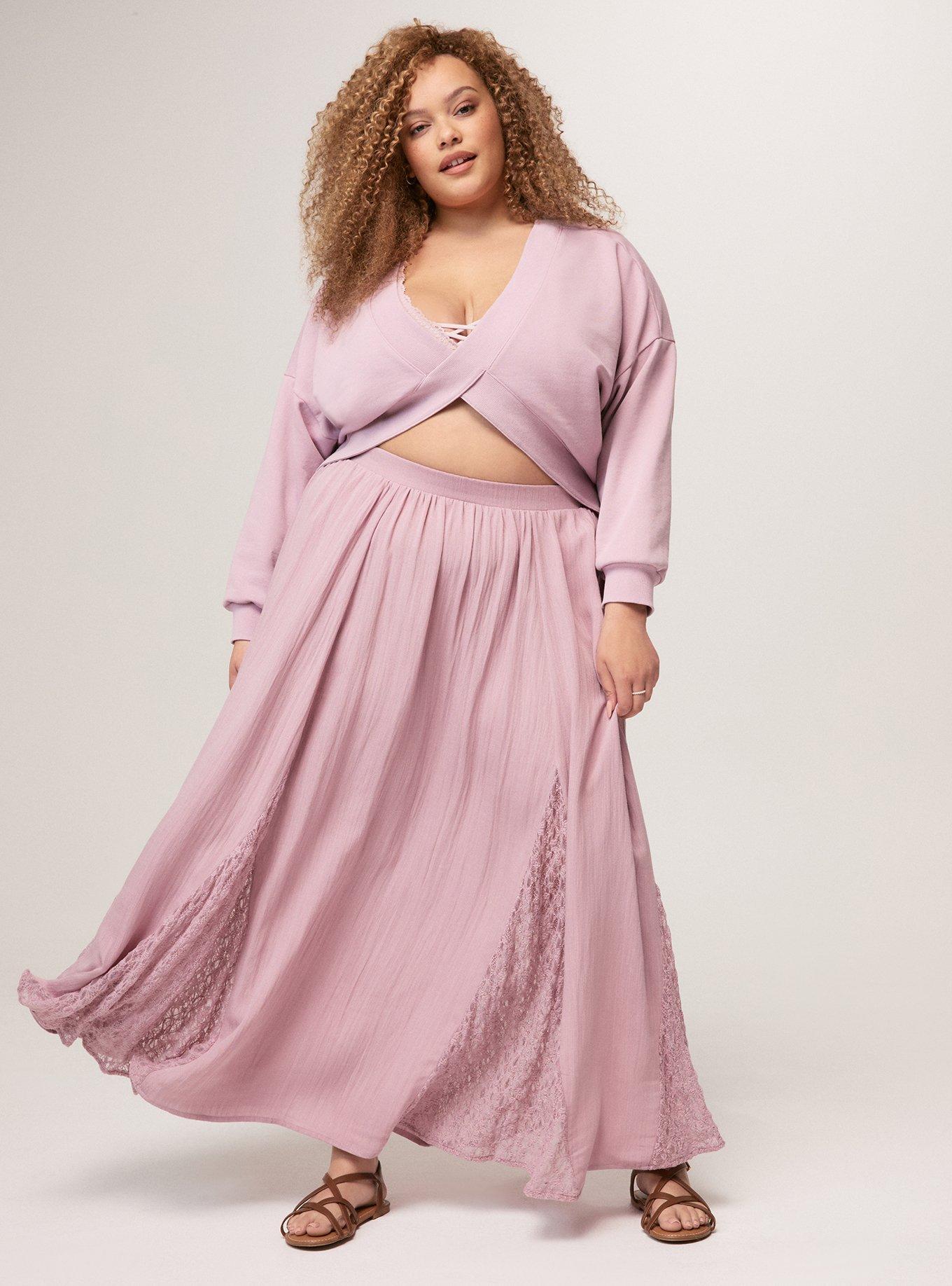 Festi Lace Maxi Skirt, MAUVE SHADOWS, hi-res