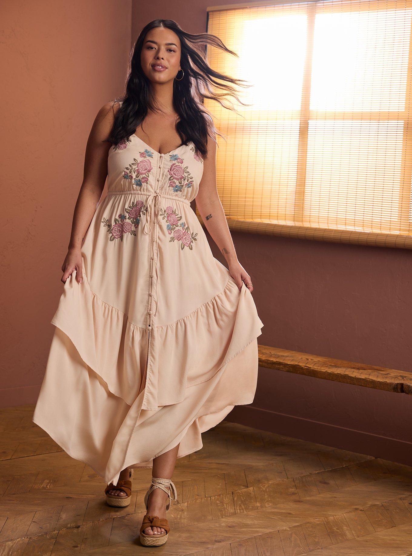 Festi Embroidered Maxi Dress, SAND DOLLAR, hi-res