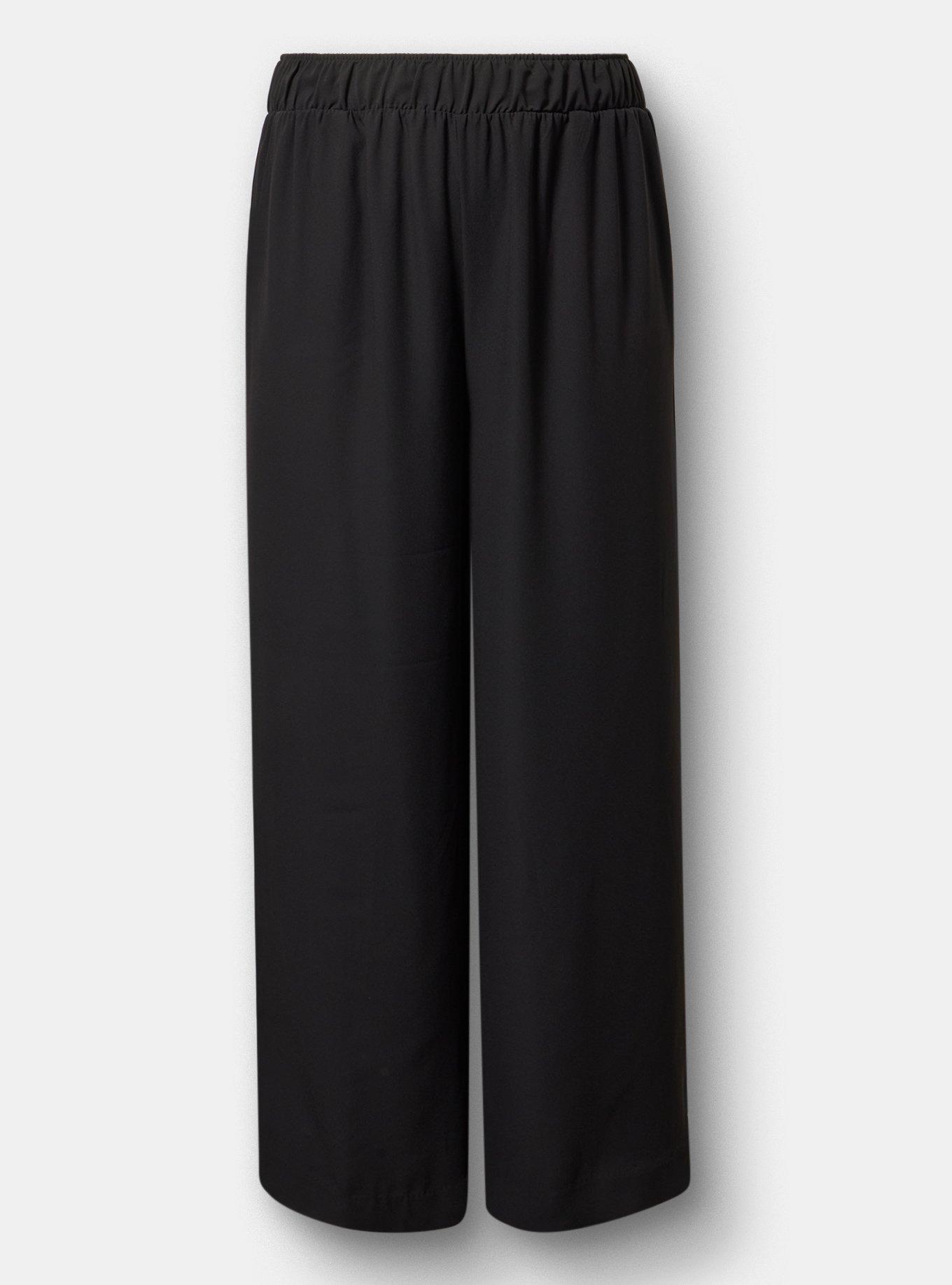 Pull-On High-Rise Palazzo Pant, DEEP BLACK, hi-res