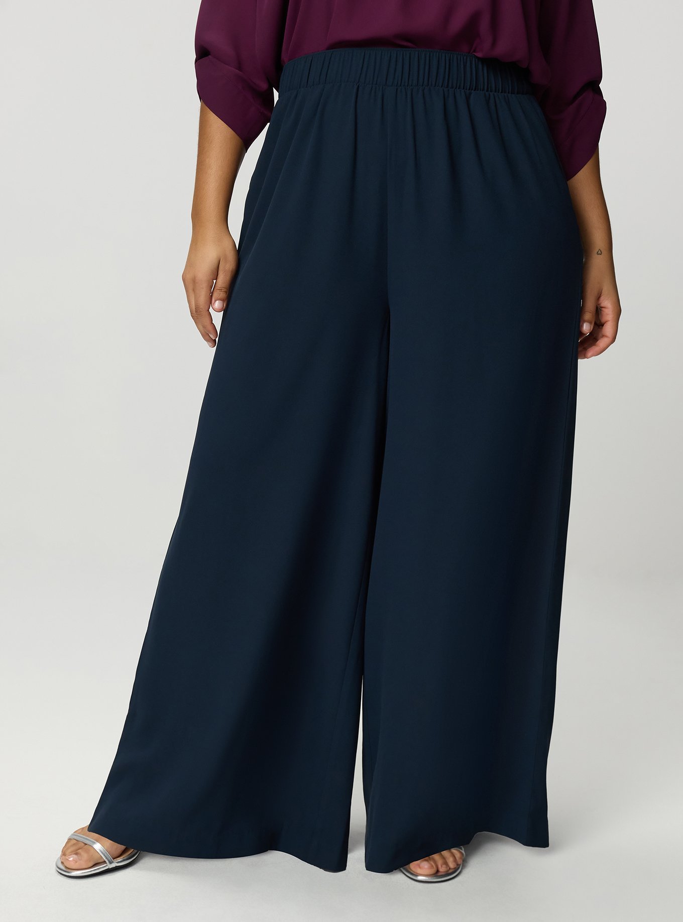 Pull-On High-Rise Palazzo Pant, TOTAL ECLIPSE, alternate