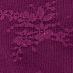 Sheer Lace Short Sleeve Top, PLUM CASPIA, swatch