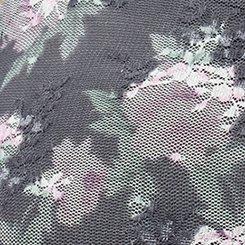 Sheer Lace Short Sleeve Top, NORI FLORAL GREY, swatch