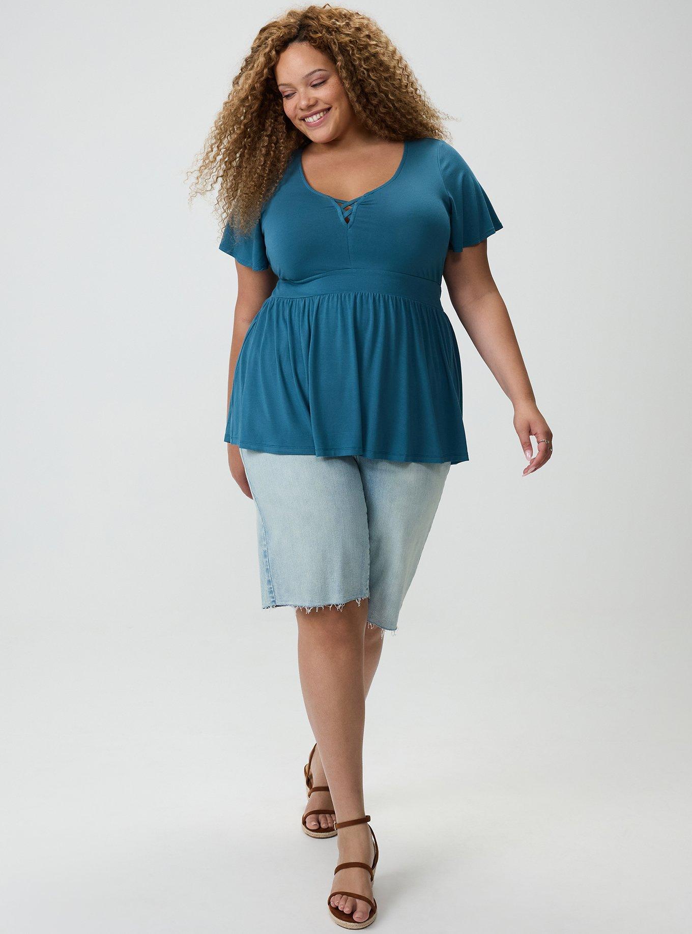 Super Soft Strappy Babydoll Top, MALLARD BLUE, alternate