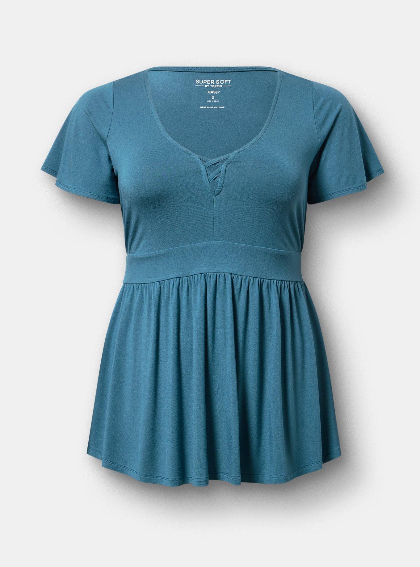 Super Soft Strappy Babydoll Top, MALLARD BLUE, hi-res