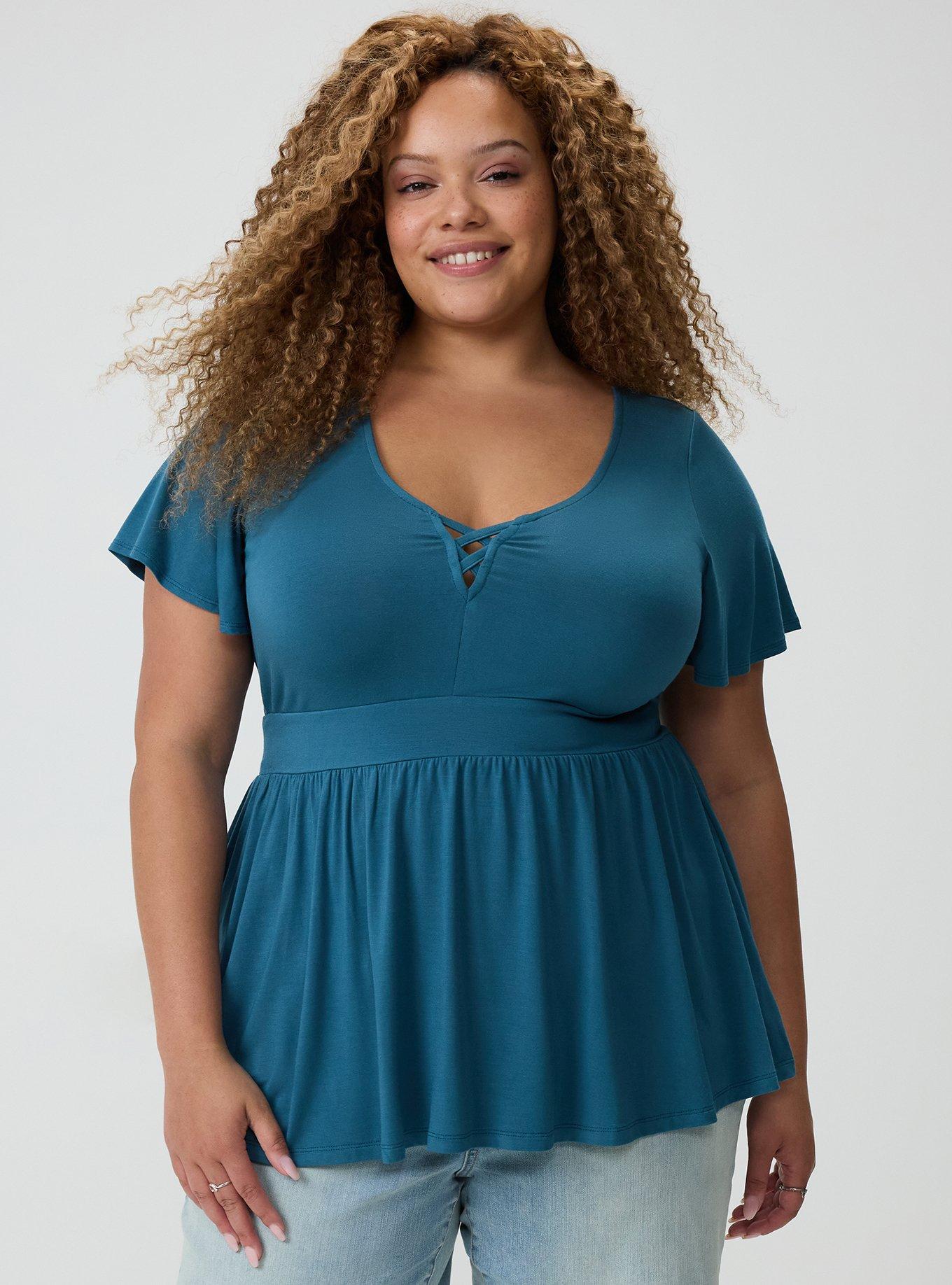Super Soft Strappy Babydoll Top, MALLARD BLUE, hi-res