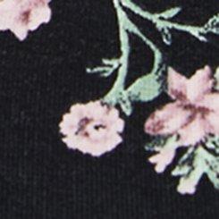 Super Soft Strappy Flutter Sleeve Babydoll Top, CRAWLING FLORAL BLACK, swatch