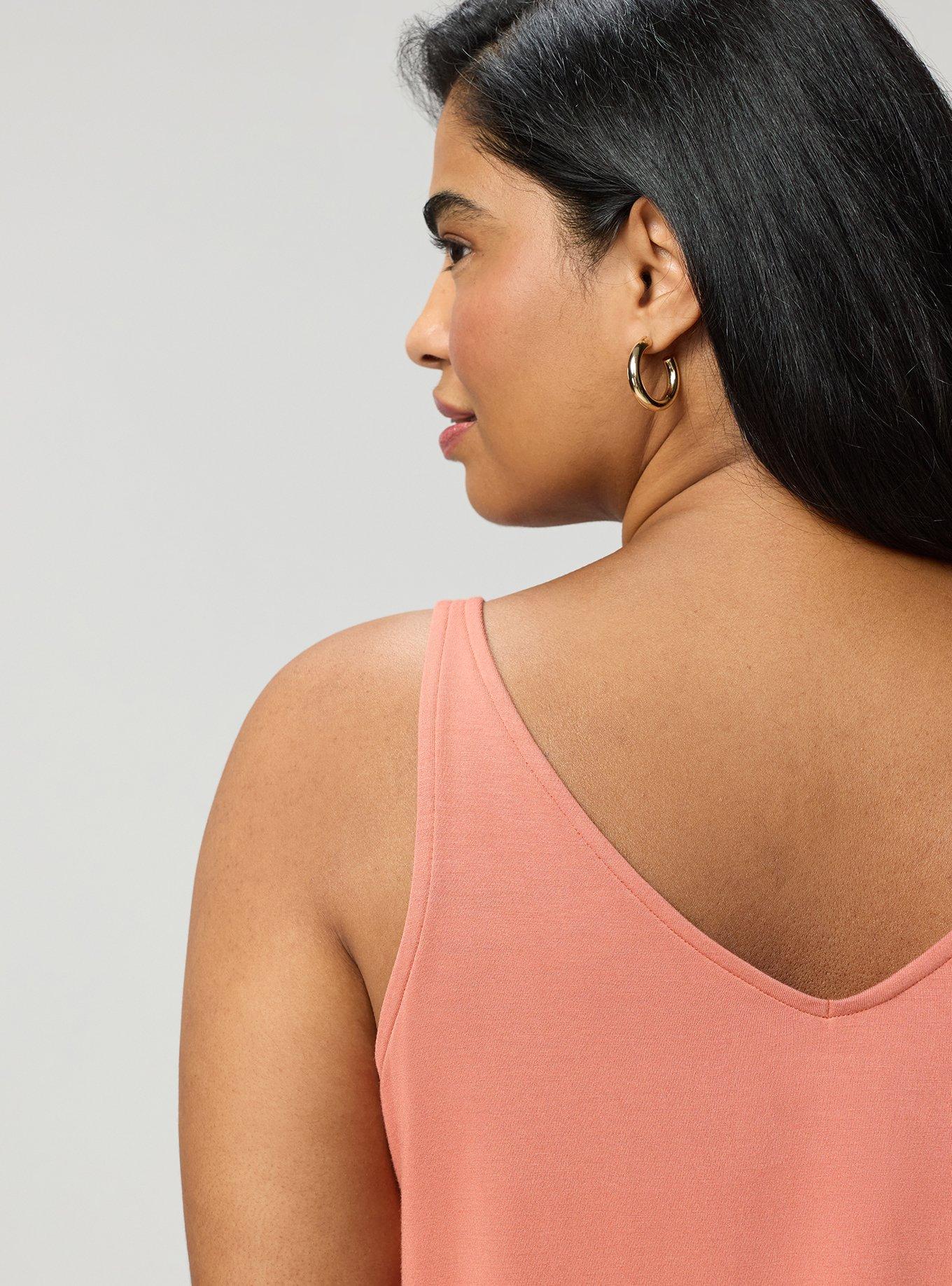 Plus Size Super Soft V-Neck Swing Tank, ARAGON, alternate