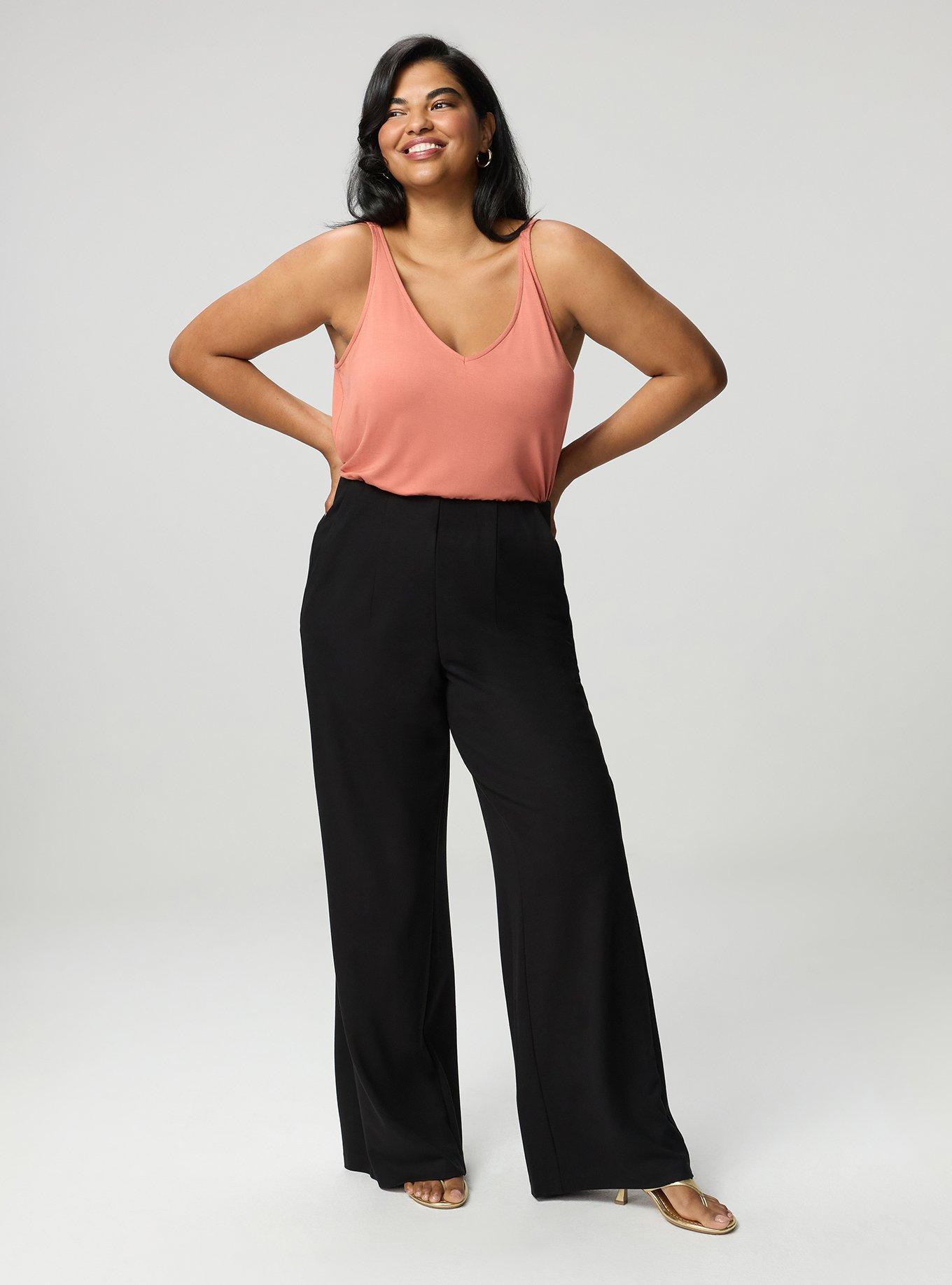 Plus Size Super Soft V-Neck Swing Tank, ARAGON, alternate