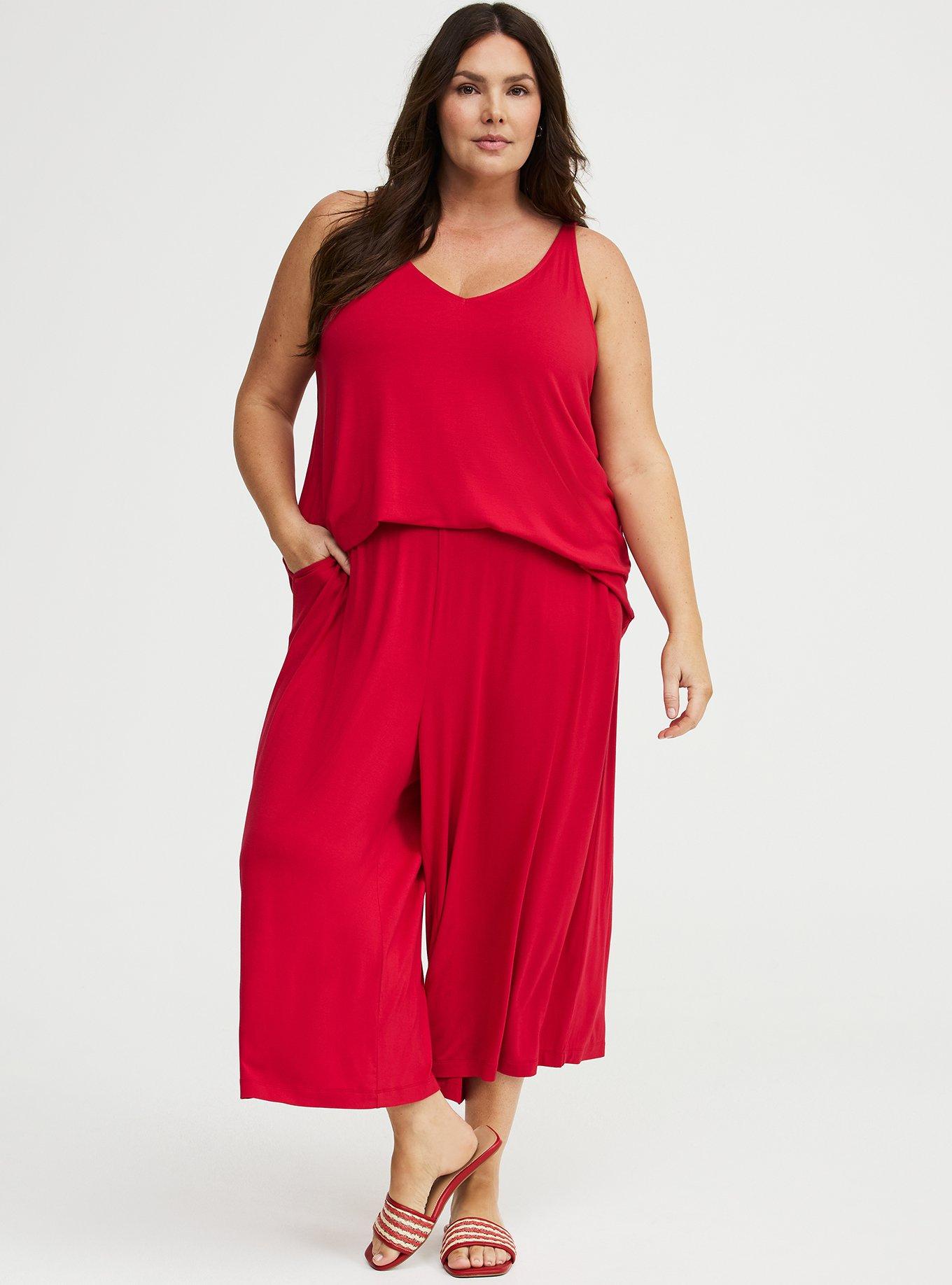 Super Soft V-Neck Swing Tank, JESTER RED, alternate